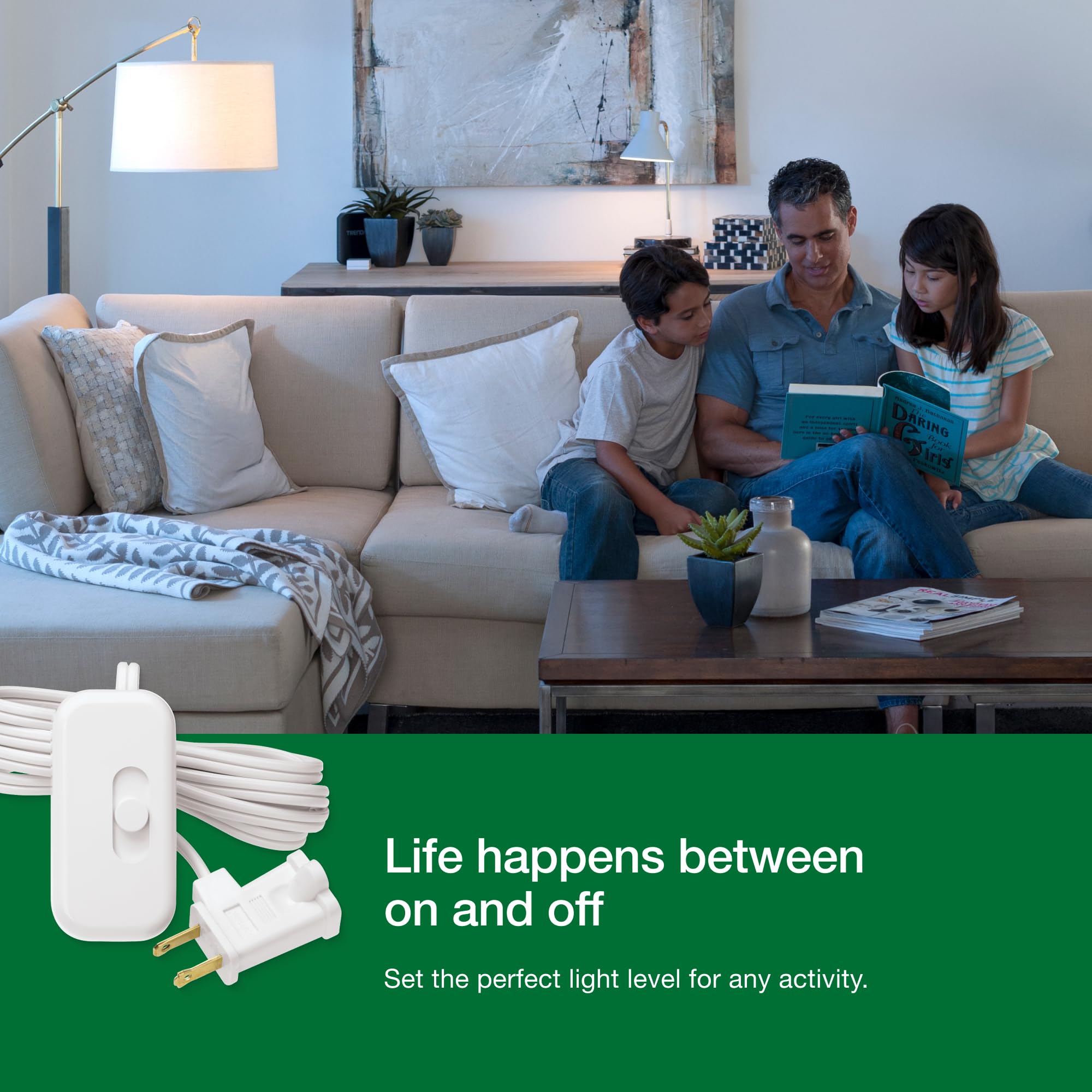 Snapklik.com : Lutron Credenza LED+ 100-Watt Plug-in Lamp Dimmer Switch