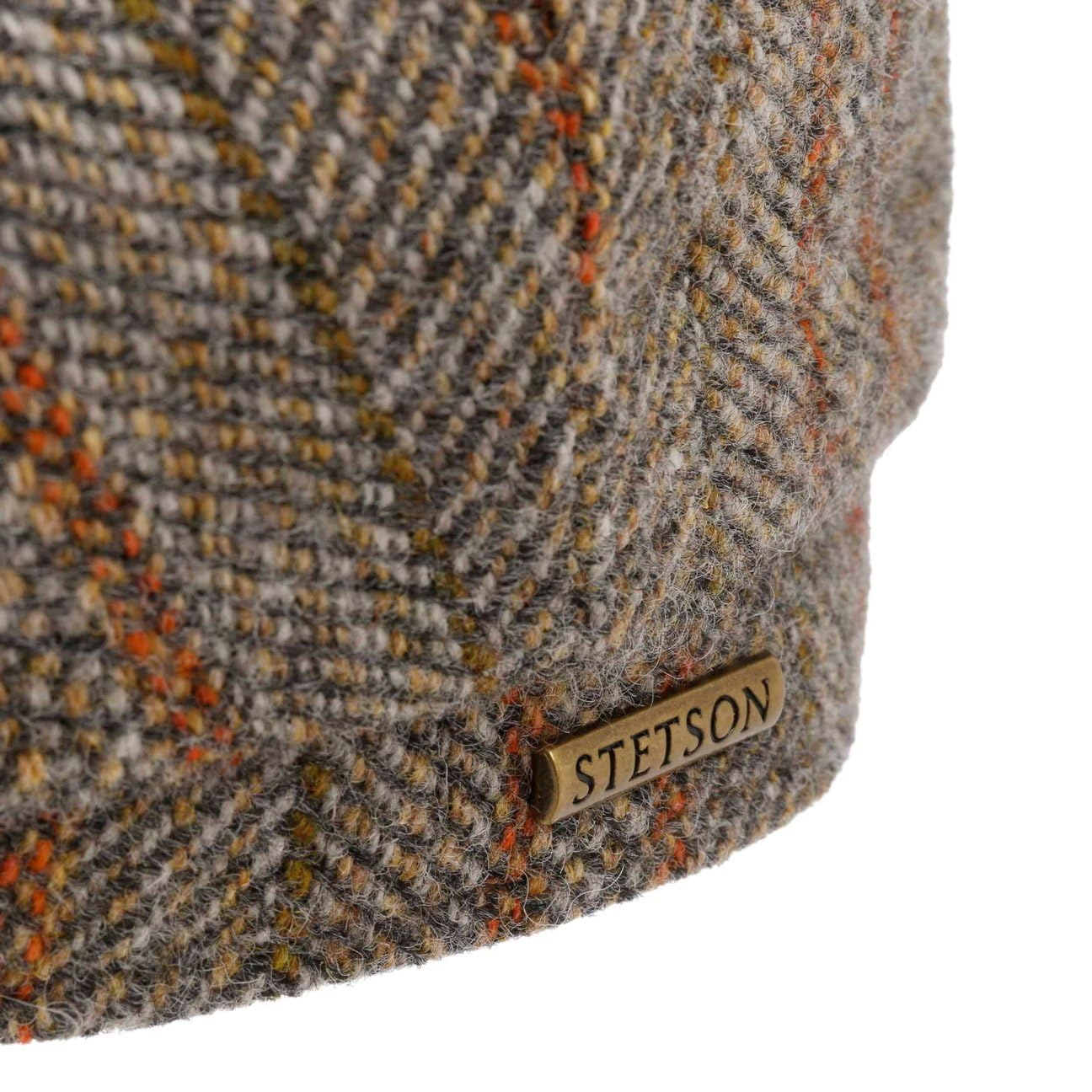 Stetson Hatteras Herringbone Stripe Flatcap Herren Made in EU Herbst Winter