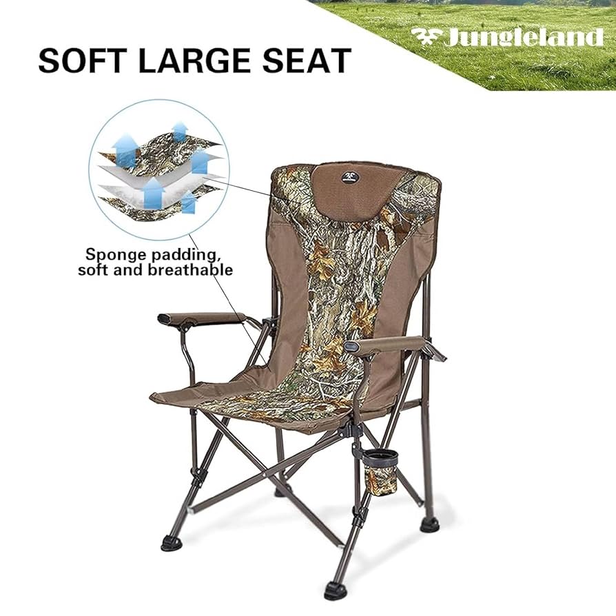 Amazon.co.jp: Jungleland 迷彩柄 特大キャンプ折りたたみ椅子