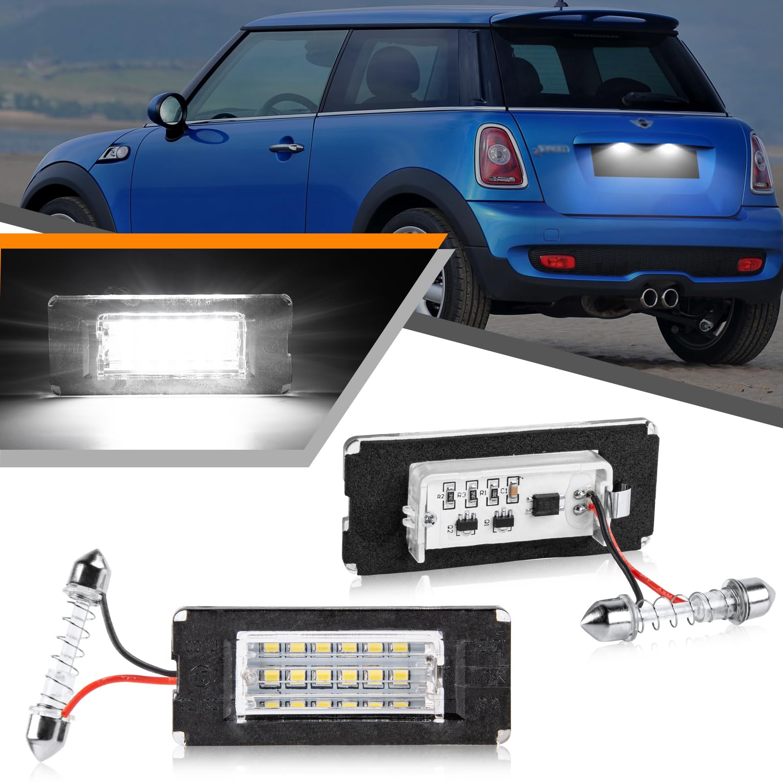 Amazon.co.jp: NEIFILES BMW ナンバー灯 LED R56 R57 ライセンスランプ