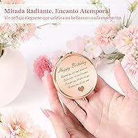 Vista 5 de Regalos de cumpleaños para mujeres, cestas de regalo de feliz cumpleaños para mujeres, tazas únicas con texto en inglés "Not A Day Over Fabulous