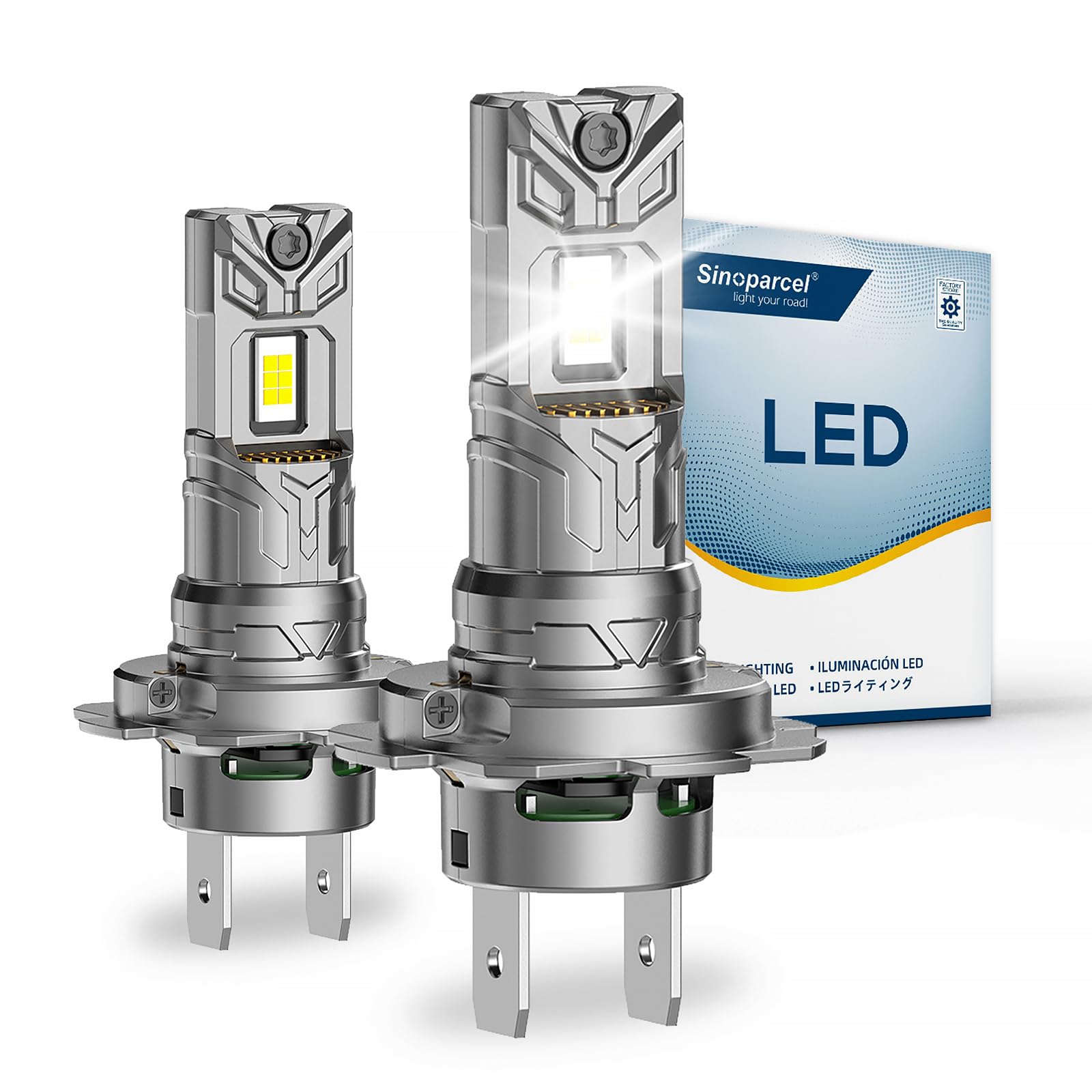 Sinoparcel Premium H15 LED Headlight Bulb, Super Bright 6500K White H15 Headlight Bulb for High Beam or DRL, 1:1 Size, with Cooling Fan, Pack of 2 — view 32