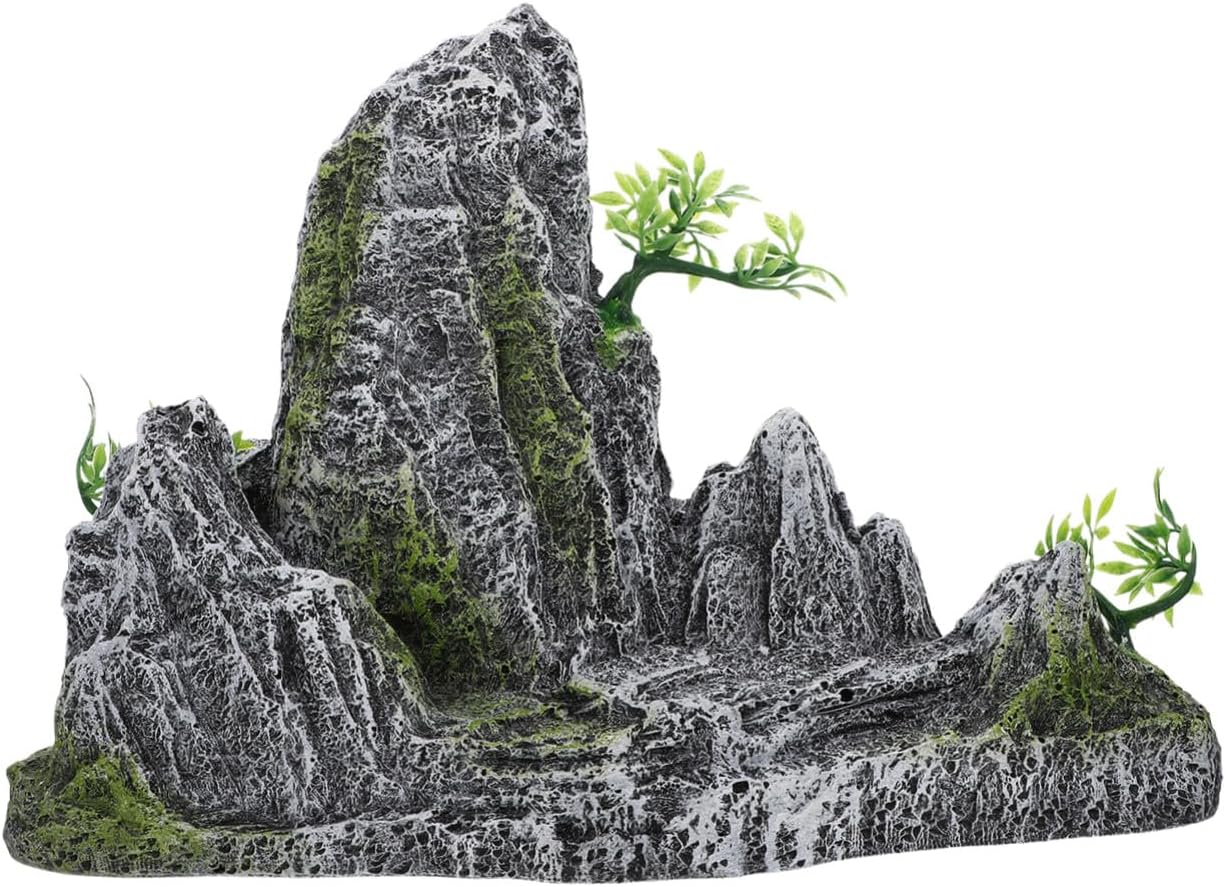 Resin Rockery Decor Aquarium Fish Tank Landscaping Artificial Rockery Statue for Water Tank Decoration Safe Non-Toxic Design