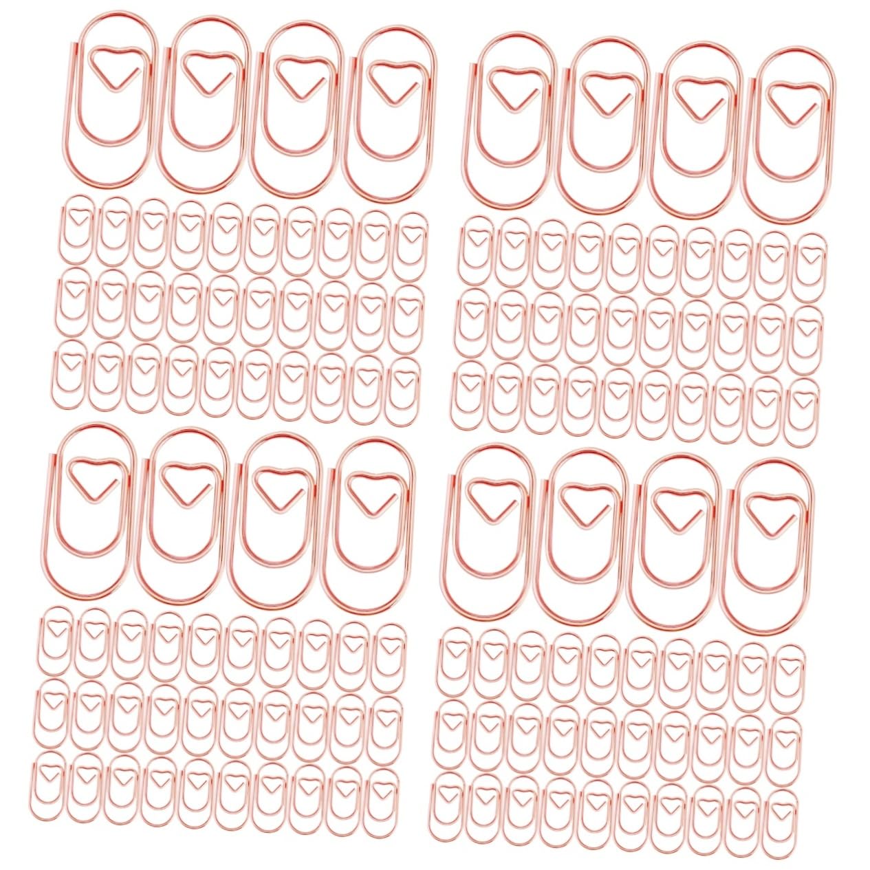 Tofficu 4 Sätze Lesezeichen Klammer Büroartikel Weichnachtsgeschke Büro Büroklammern Markierungen Bürobedarf Büroklammern Für Papierkram Draht Aus Kohlenstoffstahl Rose Gold 200 Stück * 4