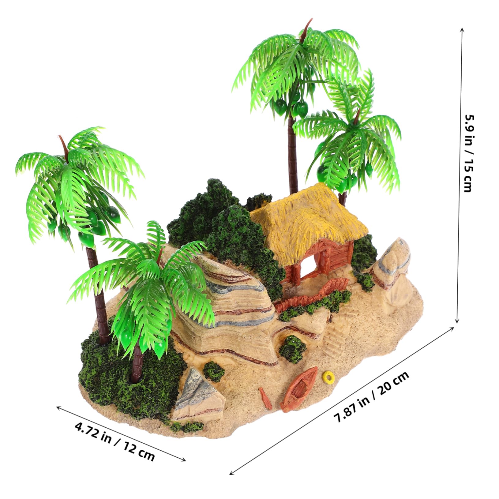 HOLIDYOYO 1pc Resin Beach Landscape Aquarium Sand Freshwater Coastal Fish Tank Accessories Fish Aquarium Decoration Aquarium Tank Decor Resin Beach Decor Fish Tank Landscaping