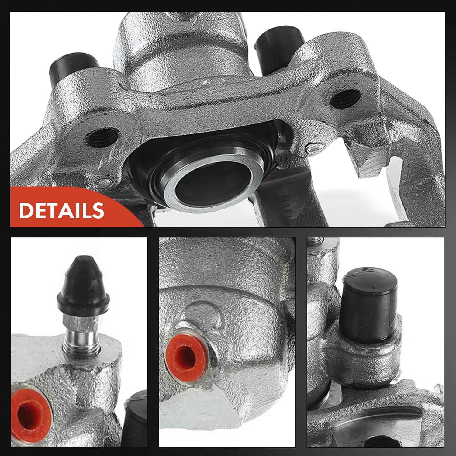 A-Premium Disc Brake Caliper Assembly with Bracket Compatible with Select Mercedes-Benz Models - GL320, GL350, GL450, GL550, ML320, ML550, R320, R350 - Rear Driver and Passenger Side, 2-PC Set