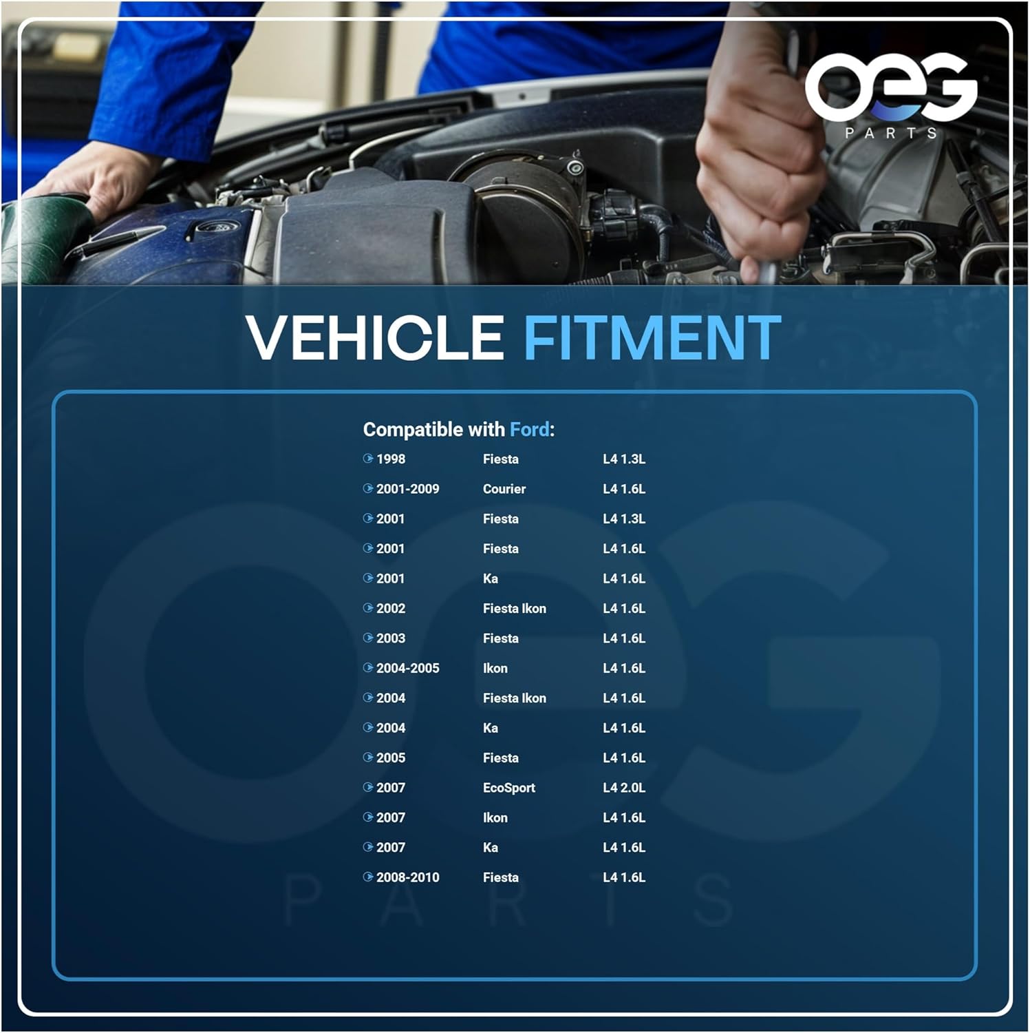 OEG Parts New Alternator Compatible With 1999 Compatible With KA Courier Fiesta & 2000 Escort 1S65-10300-BB SG9B056 AVA0121 B2220093 439466