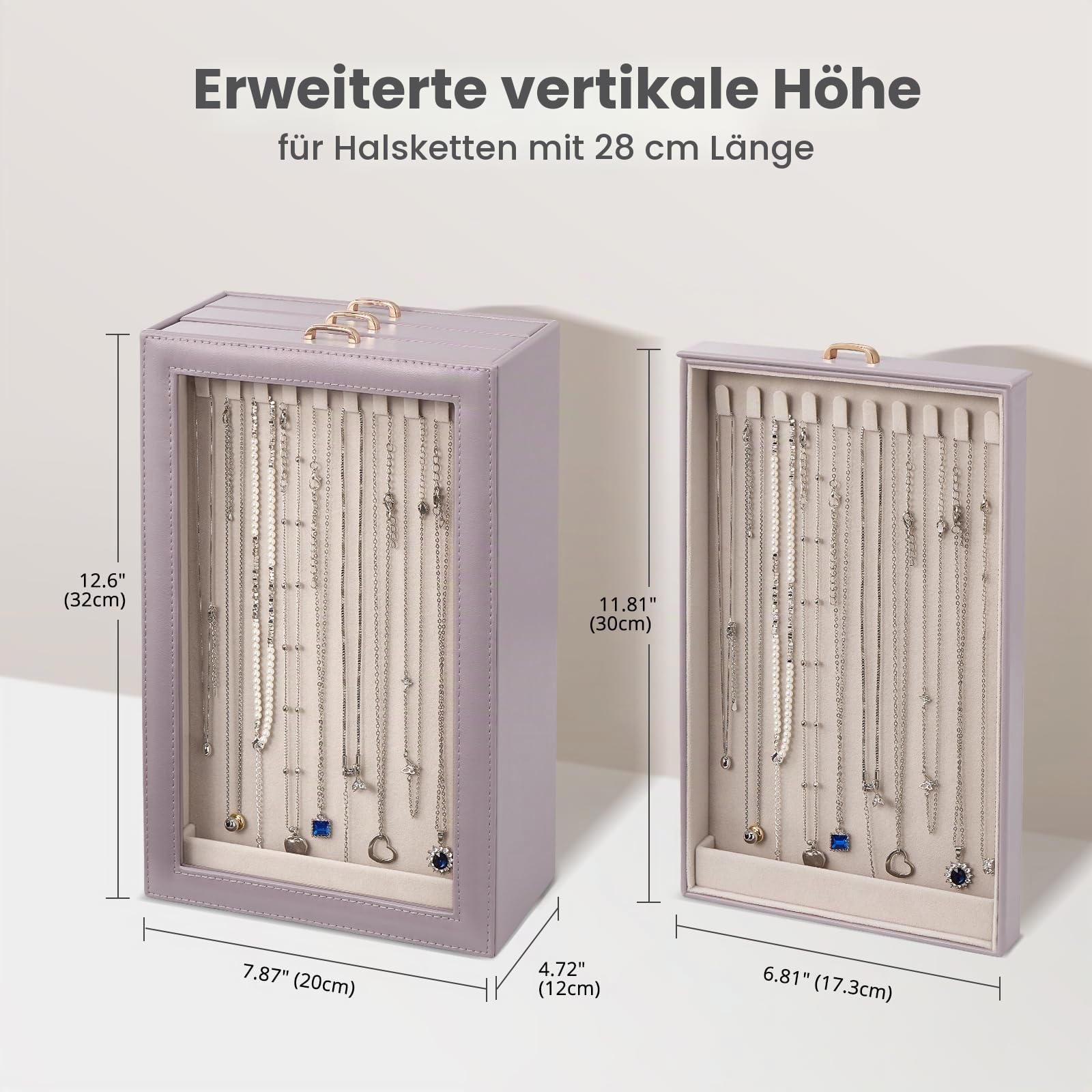 Lolalet 3 Layer Ketten Aufbewahrung Halsketten Schmuckaufbewahrung Schmuckkästchen