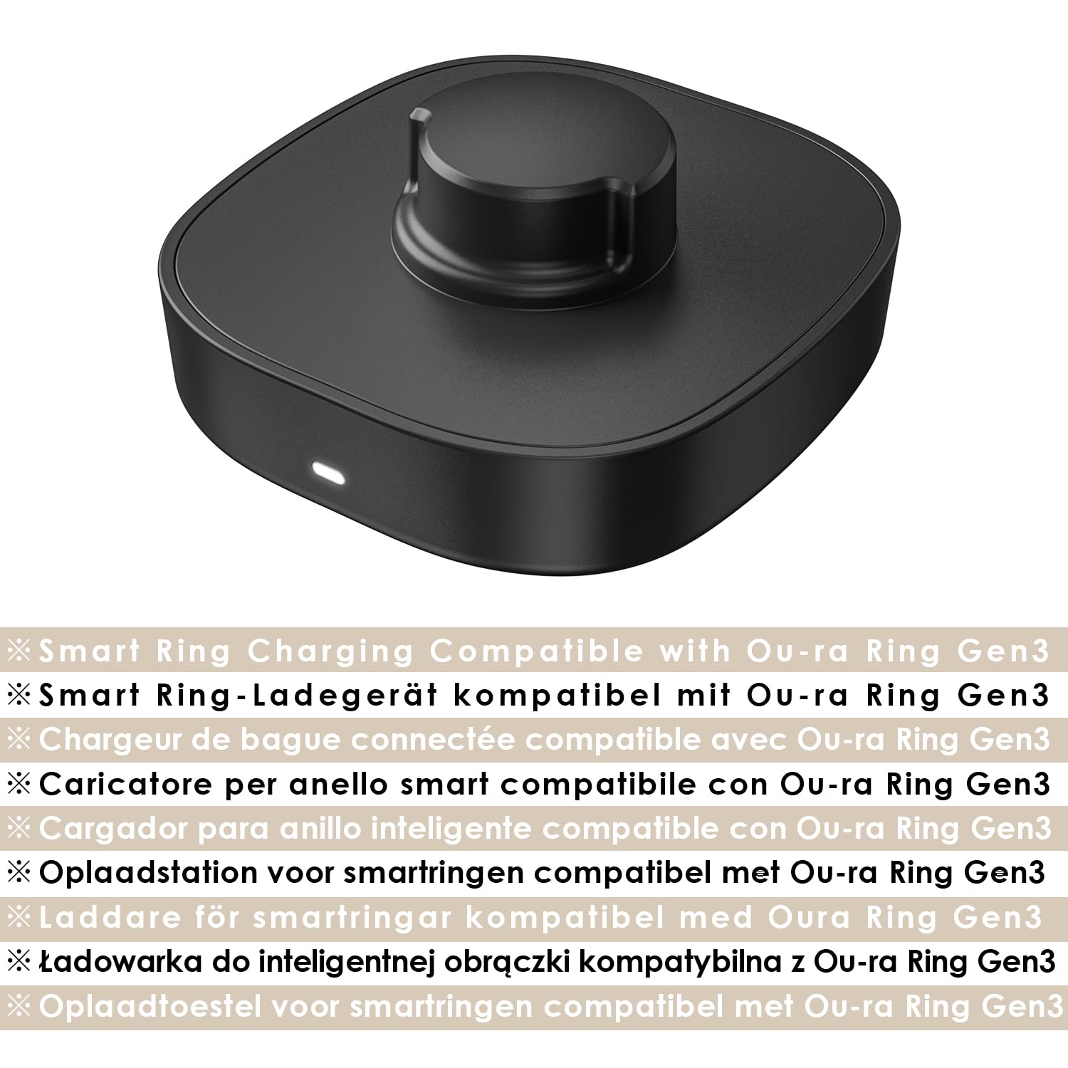 Caricatore Smart Ring – Compatibile con Ou-ra Ring Gen3, dock di ricarica rapida con cavo USB C, caricatore per Smart Ring misura 6/7/8/9/10/11/12 (11)