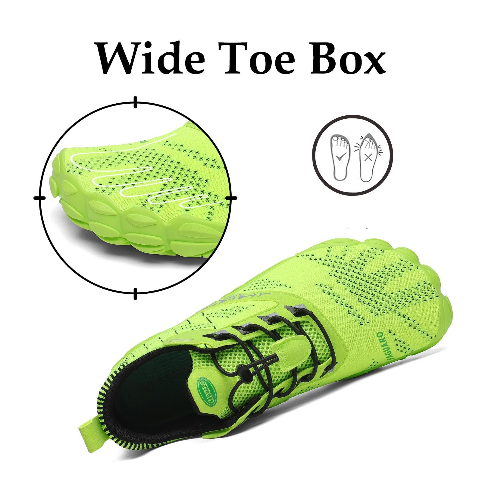 SAGUARO Scarpe Barefoot Minimaliste Uomo Donna - Scarpe Scogli Leggere Traspiranti Antiscivolo - con Padelle Larghe e Zero Gocce