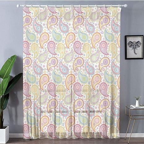 Amazon ペイズリーの装飾 白い透け窓のカーテン レースカーテン 150x178cm ミラーレースカーテンレールとタッセル除く ペイズリーの花と円のアートワーク マルチカラーで背景色のパターン カーテン ブラインド オンライン通販 Amazon ペイズリーの装飾 白い透け窓のカーテン レースカーテン 150x178cm ミラーレースカーテンレールとタッセル除く ペイズリーの花と円のアートワーク マルチカラーで背景色のパターン カーテン ブラインド オンライン通販