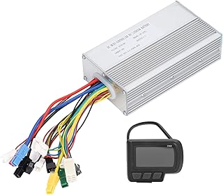 LARIAU Brushless Motor Controller, Electric Motor Controller 36V 48V LCD Display Panel 30A 12 Tube Brushless Controller Kit with Battery Speed Display USB Interface for Electric Bike Scooter