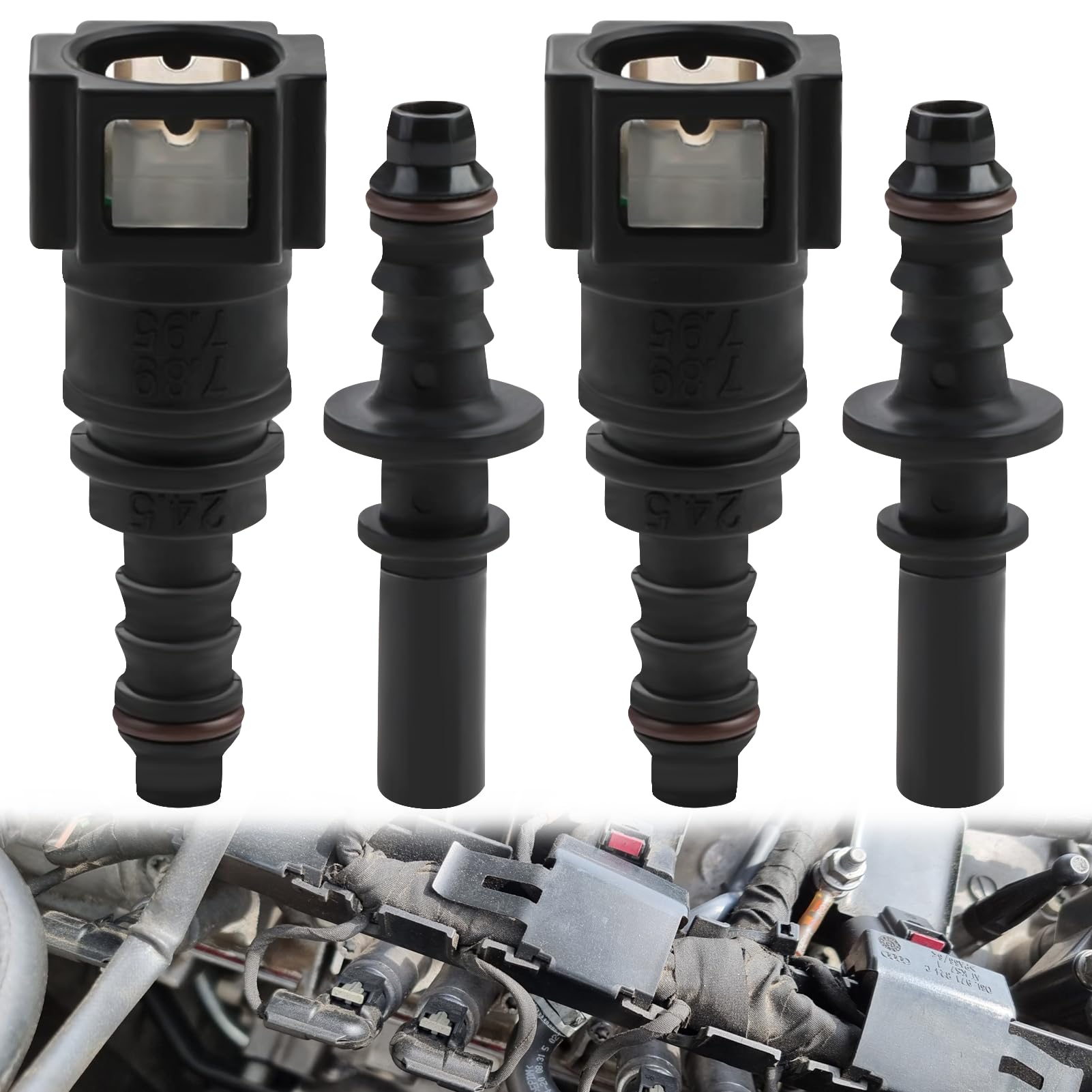 RACCORDO SGANCIO RAPIDO PER TUBO CARBURANTE OLIO - 6 mm - MotoMas Ricambi