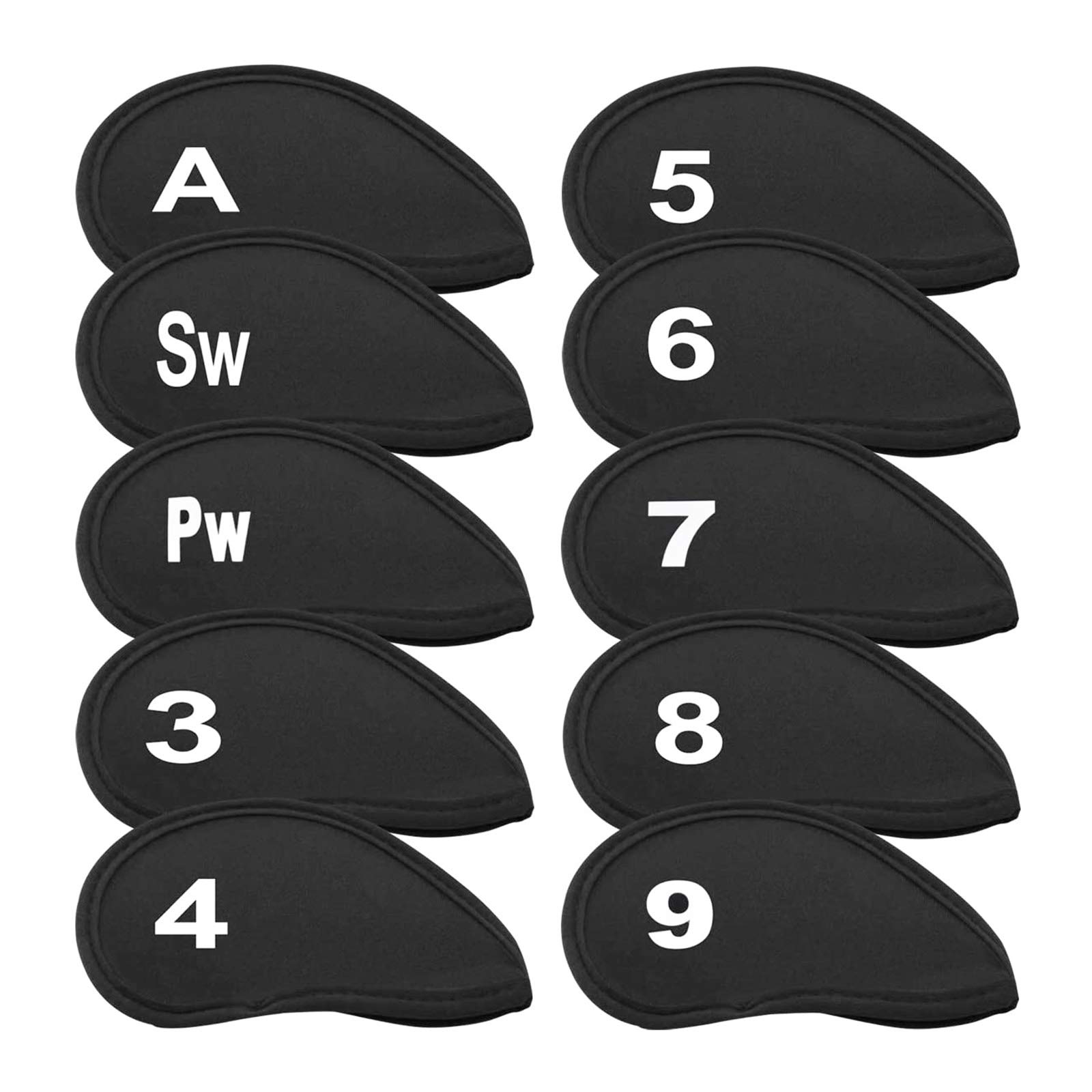 Fundas para Cabeza de Club de Golf – Fundas Protectoras de Hierro con Número Impreso – 2 Piezas