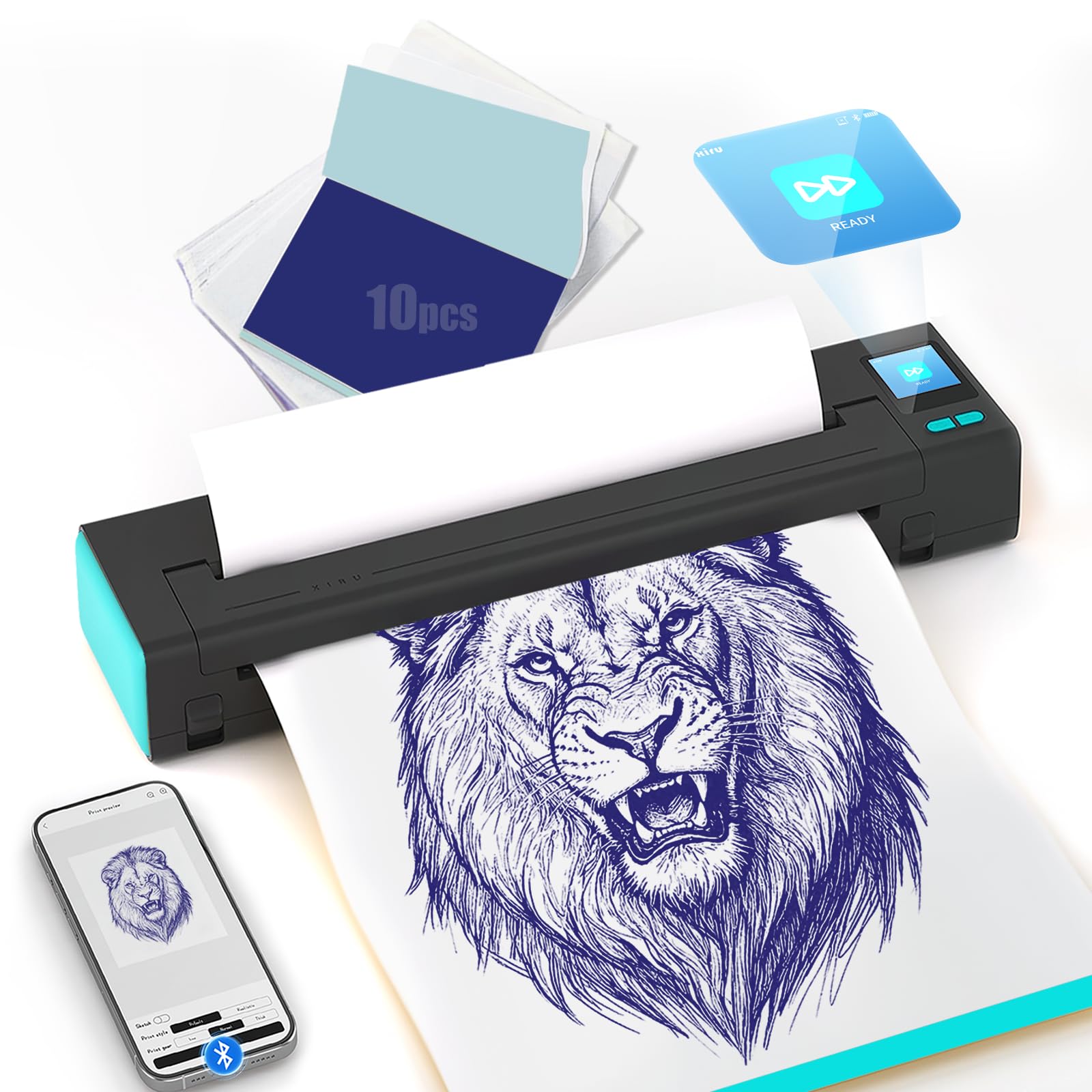 Amazon.com: XR3 Tattoo Stencil Printer, Tattoo Printer with LED