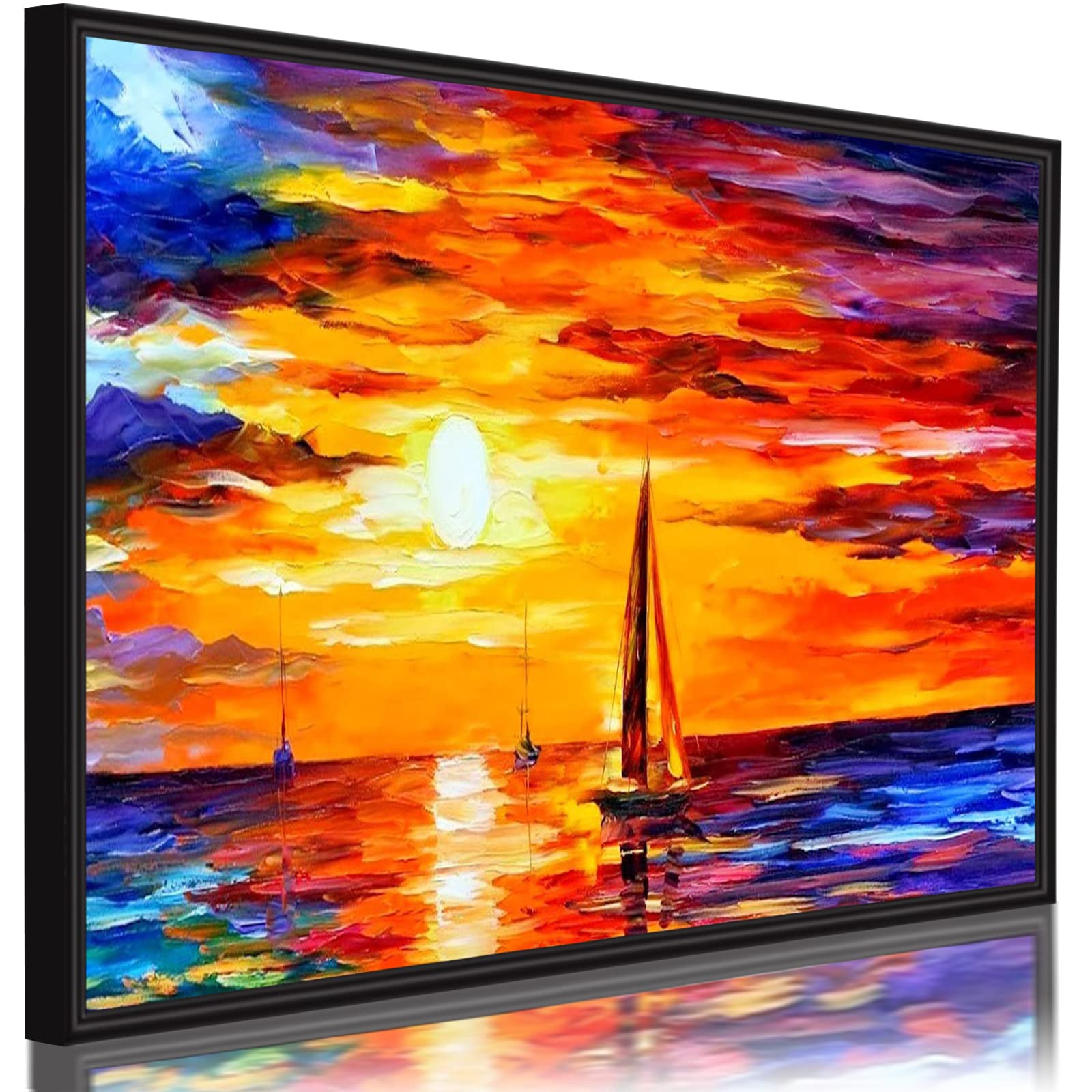 油絵 絵画 【海の紅葉】 油絵 絵画 【海の紅葉】