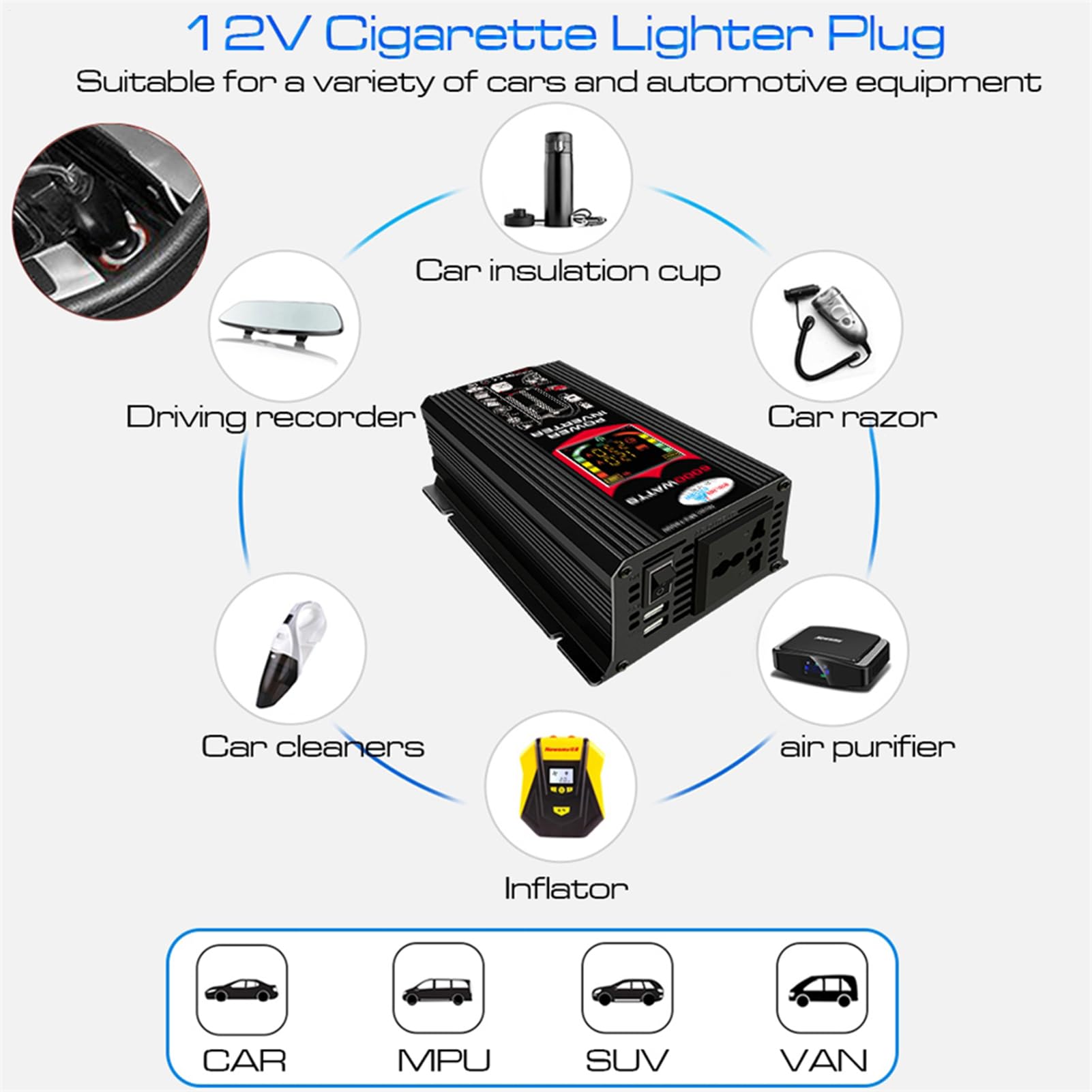 Kit Pannello Solare - Kit Energia Solare 18W 12V | Kit Di Energia Solare Con Inverter Di Potenza Da 6000 W | Starterr Kit Pannello Solare Con Inverter Solare Regolatore Di Carica 30A Per Barca