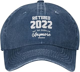 Retired 2022 Not My Problem Anymore - Retirement Men Cowboy Hat Adjustable Winter Trucker Dad Golf Baseball Cap
