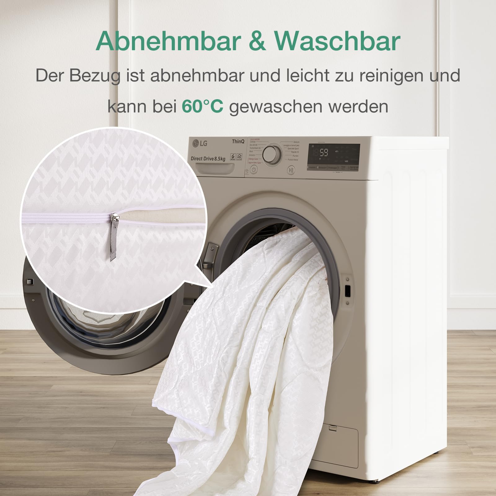 Novilla Matratze 140x200 cm 7 Zonen Tonnentaschenfederkernmatratze Härtegrad H3 Öko-Tex Zertifiziert Taschenfederkern mit Rundum Komfortschaum und Atmungsaktiver Bezug Matratzen Höhe 20 cm
