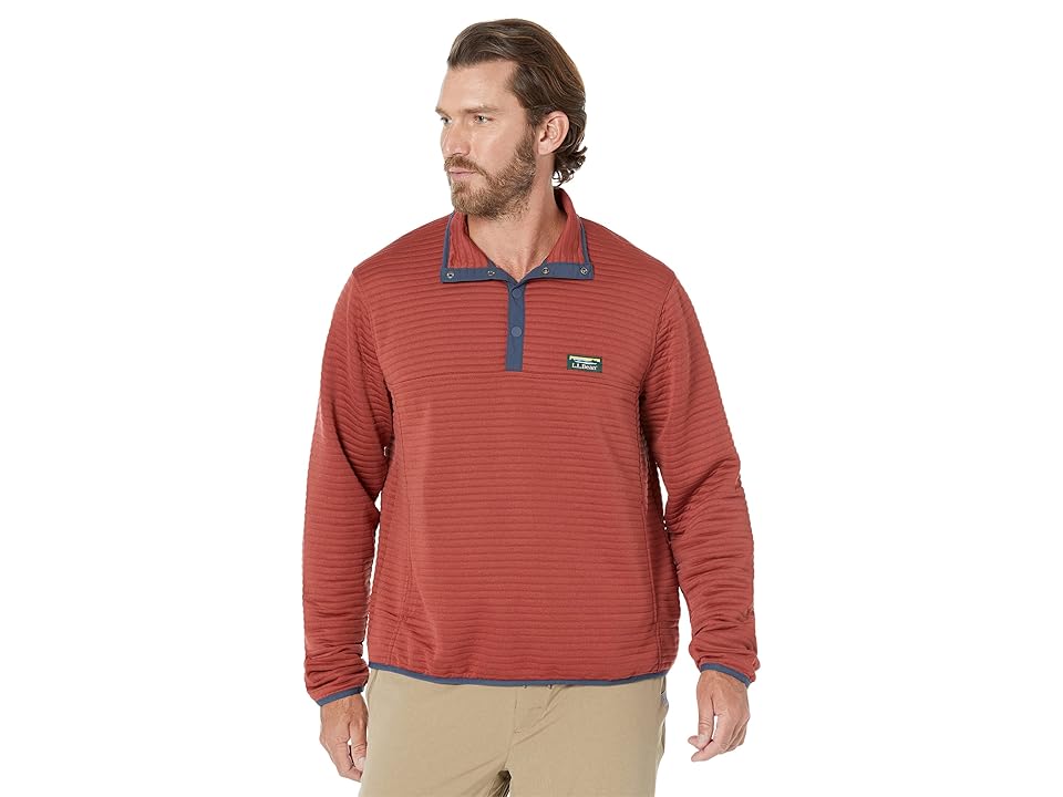 L.L.Bean Airlight Knit Pullover (Rust Orange Heather) Men's Clothing