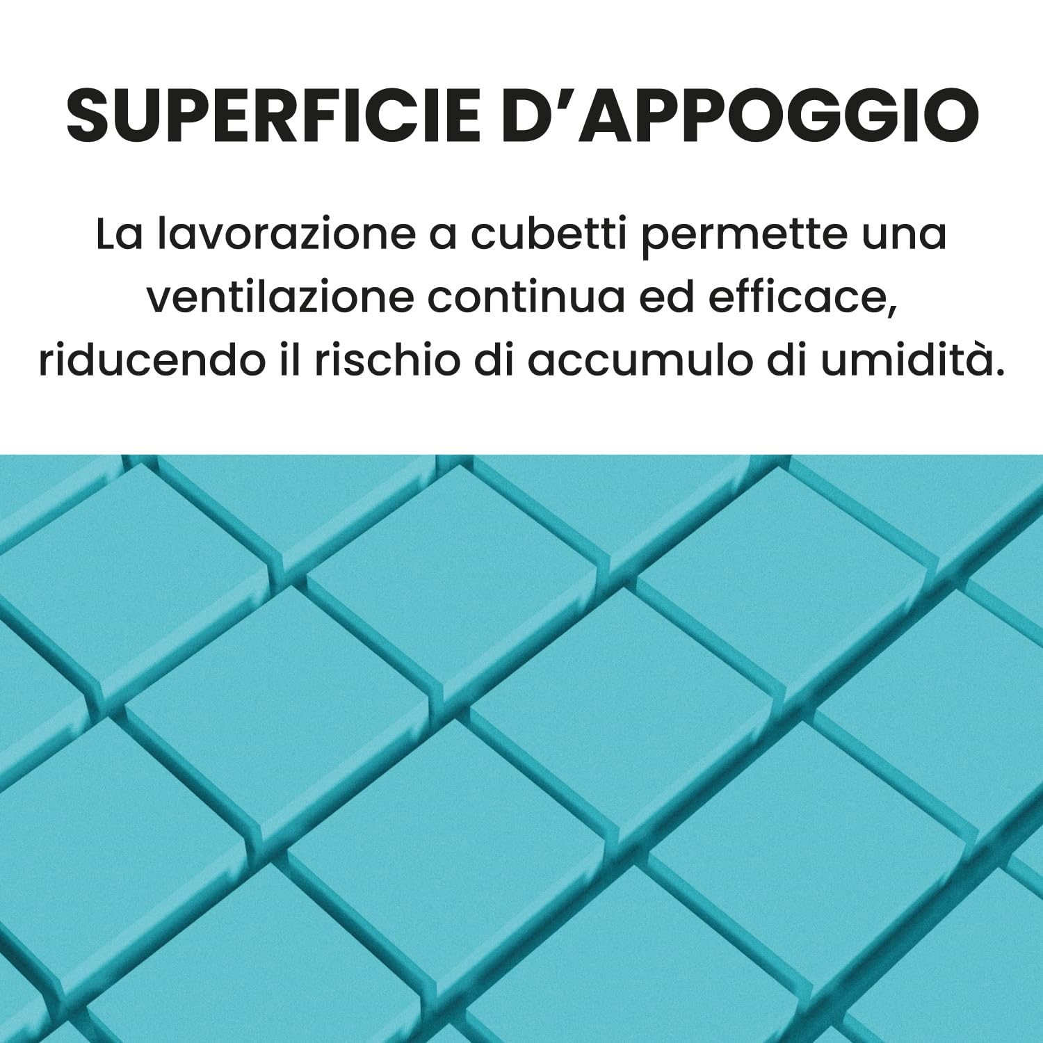 Azione Salute Materasso Antidecubito in Poliuretano Espanso – Dispositivo Medico Classe I – Singolo 1 Piazza – Traspirante e Confortevole