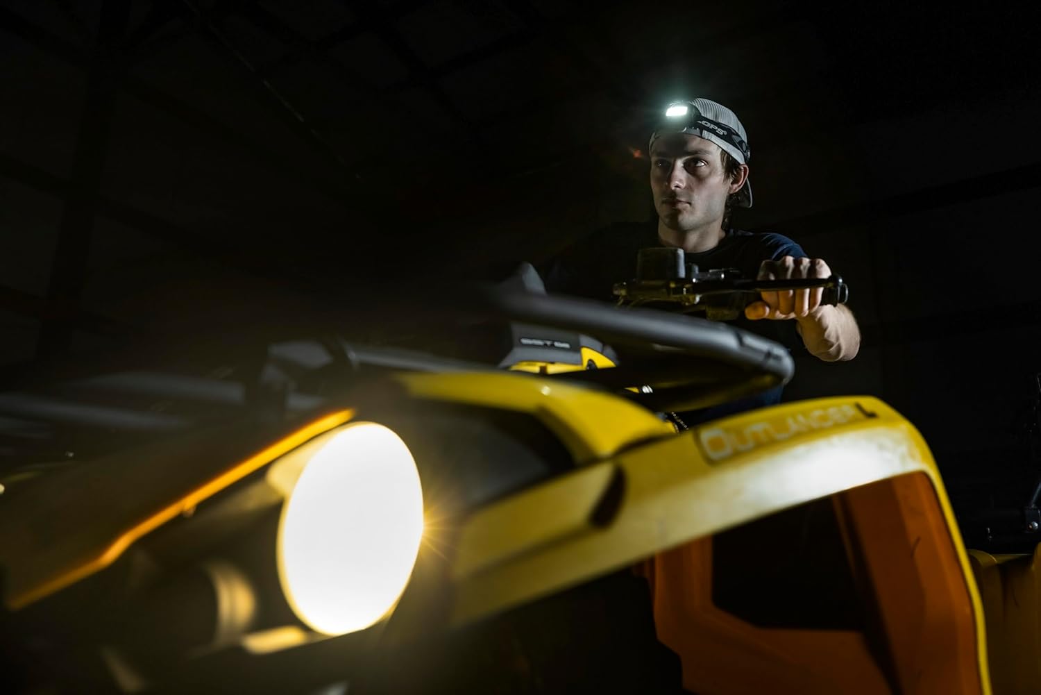 CYCLOPS 150-Lumen Rechargeable Headlamp Lightweight Powerful Bright Flashlight with Sensor Function & 360-degree Swivel Base, HL150COB