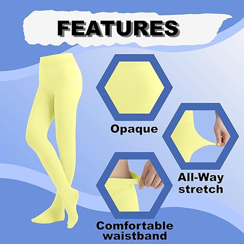 Miniatura 5 de EMEM Apparel Medias con pies de microfibra opacas de color sólido para mujer