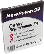 NewPower99 Battery Kit for Garmin Approach S10 with Tools, Video Instructions and Long Life Battery