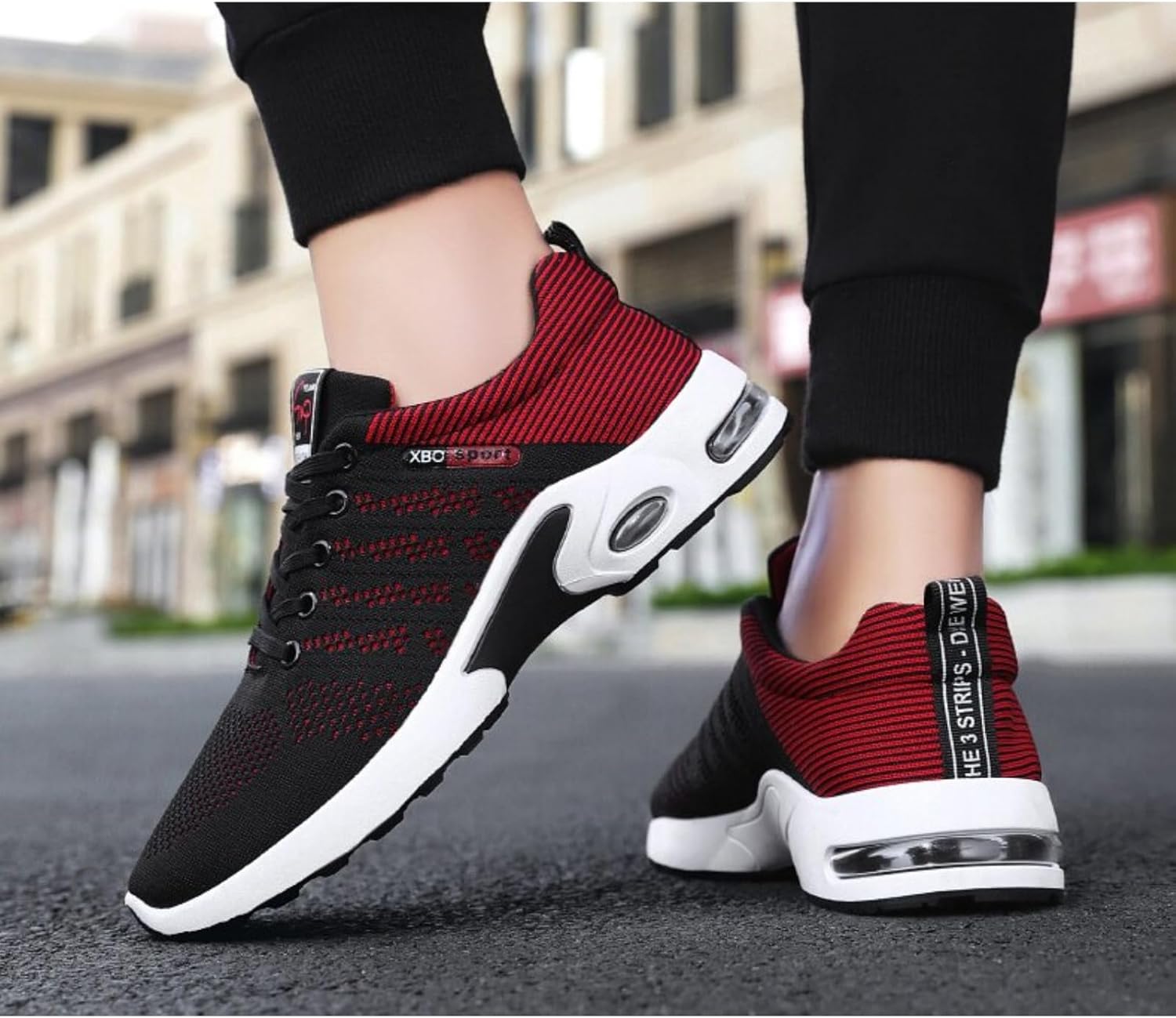 Mesh Breathable Sneakers for Men Fashion Casual Sneakers Non Slip Walking Shoes Comfortable Lace-up Running Shoes - Image 3