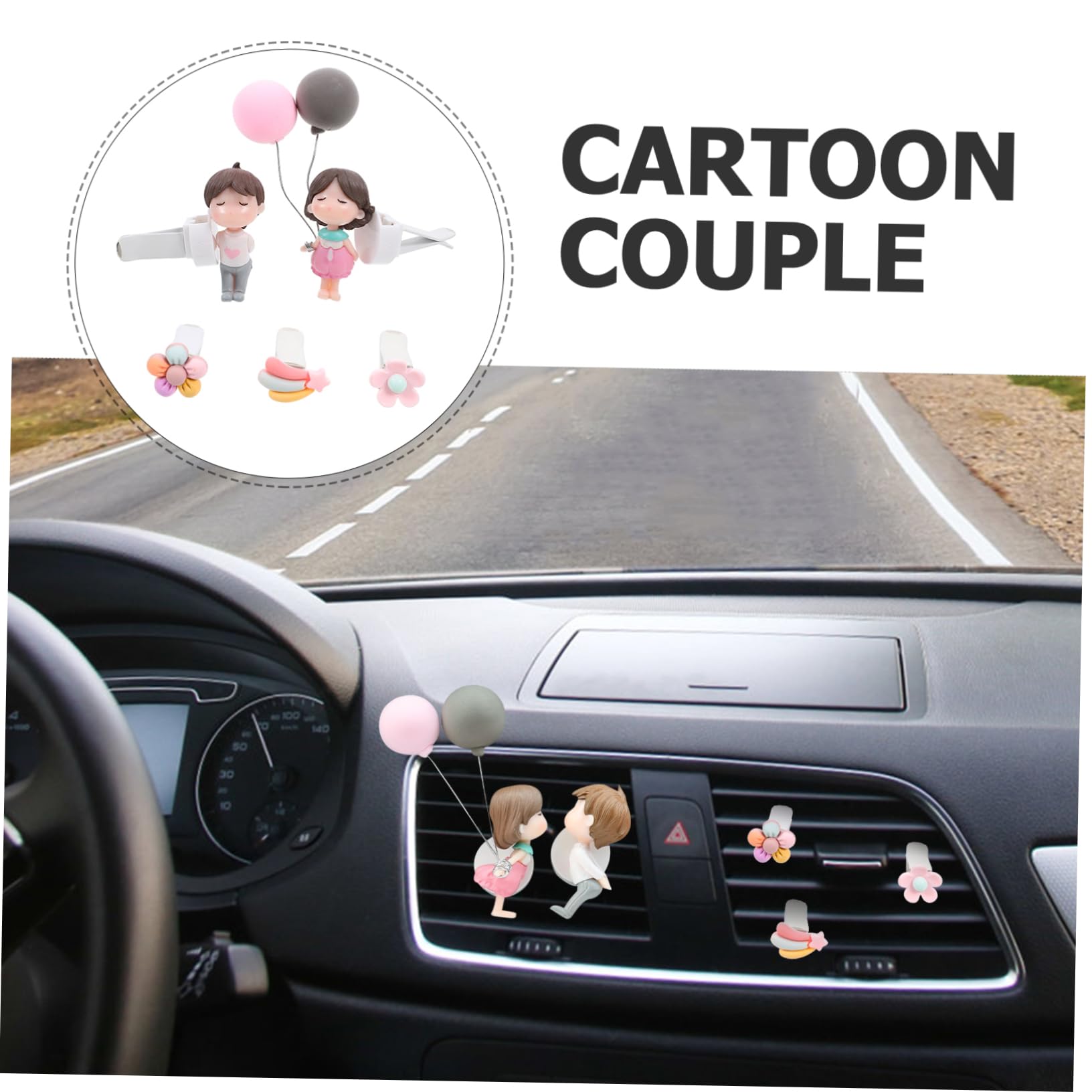 iplusmile 25pezzi Clip Profumatore Per Auto Con Decorazioni Per Interni Palloncini e Fiori Diffusore Aromatico Per Bocchette Aria Materiali Resistenti e Design Elegante
