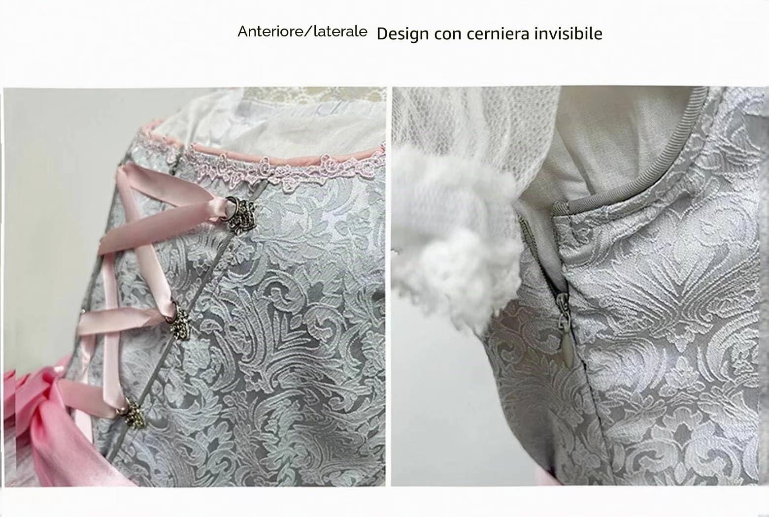 Abito tradizionale bavarese da donna, dirndl, con pizzo, con camicetta e grembiule, 3 pezzi, per Oktoberfest, Carnevale