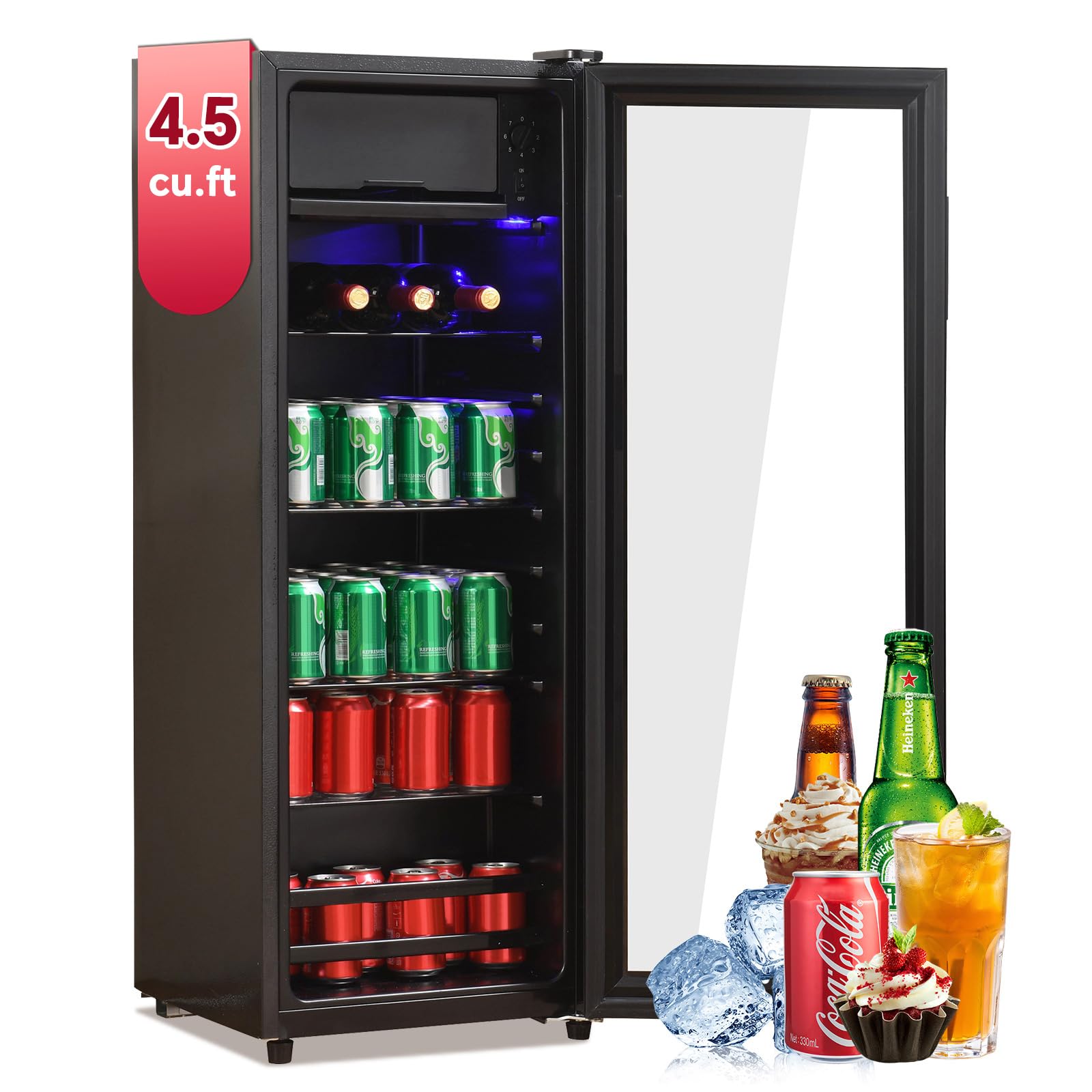 AXUTL 52cc2473-8ab6-4e97-b01f-95987d2c83dc 4.5 cu ft Beverage Cooler Black
