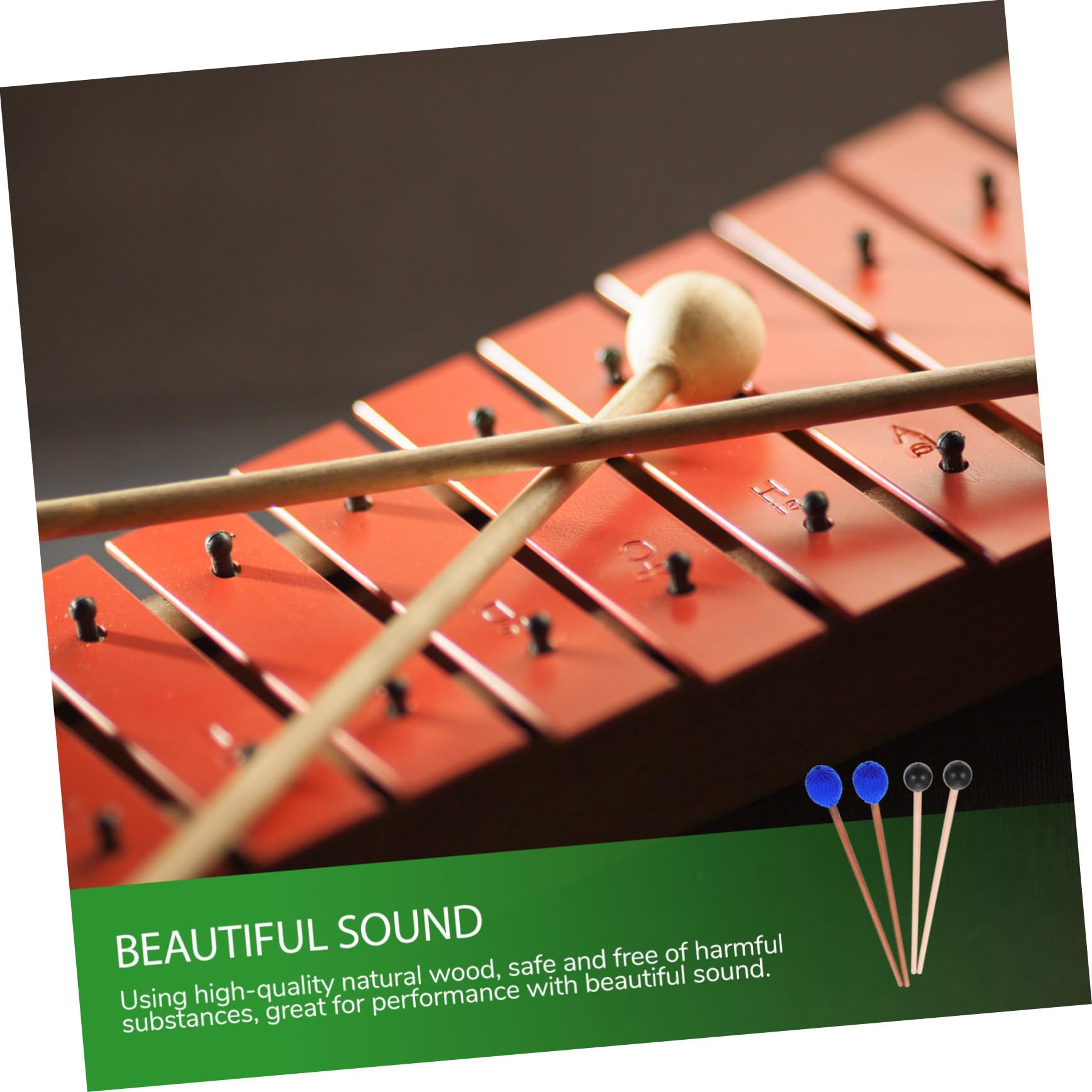 YARNOW 1 Set Malletos de Marimba Xilófono para Instrumentos de Percusión Alta Profesionalidad y Textura Suave Adecuado para Estudiantes y Profesionales