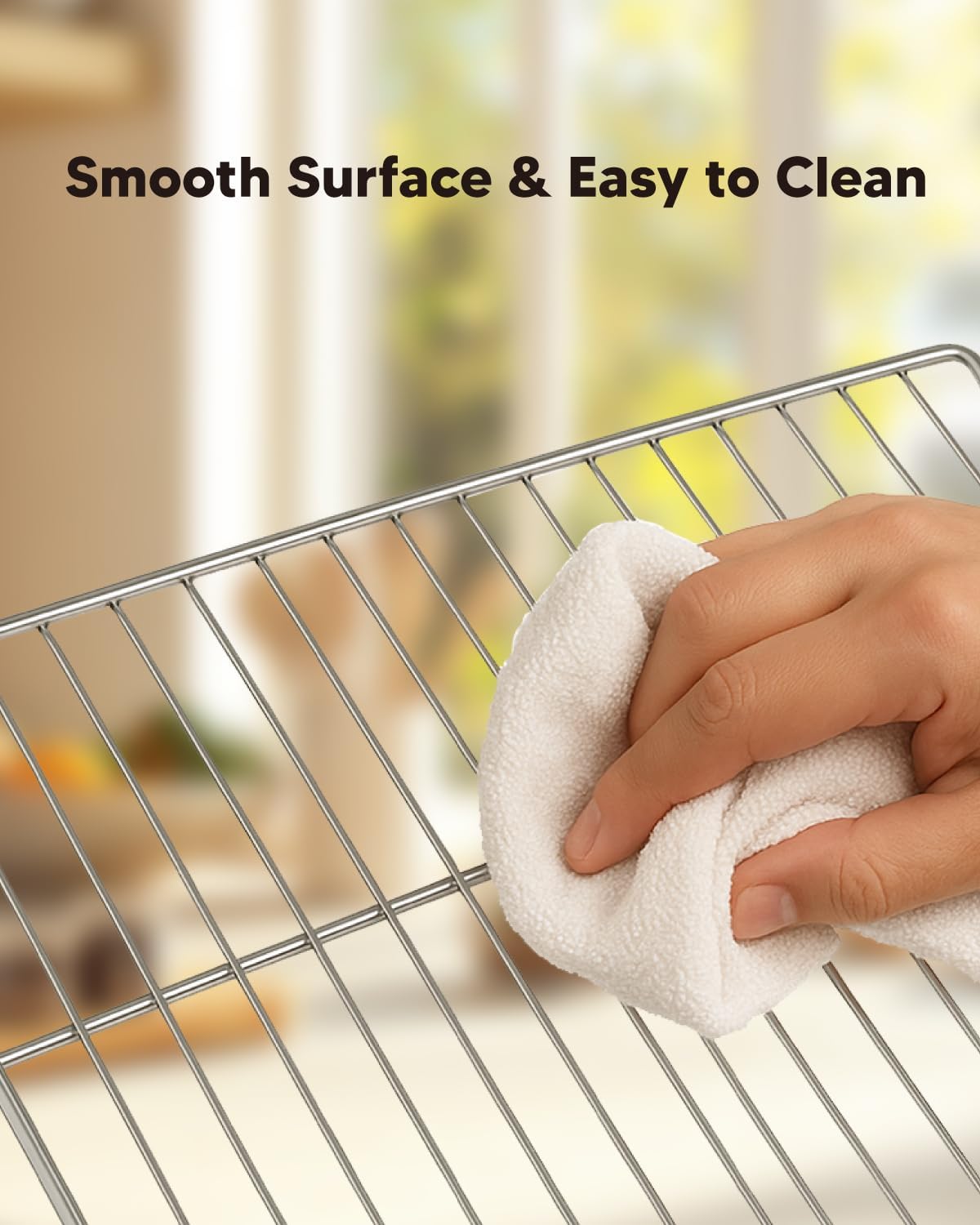 WB48T10063 Oven Rack Fit for GE Range Ovens JB250DF1BB JB400DP1BB JB400DP1WW JB400DP2BB and More, Replace AP4538468 1550790 AH2577619 EA2577619, Size 24" x 17", 2 Pack