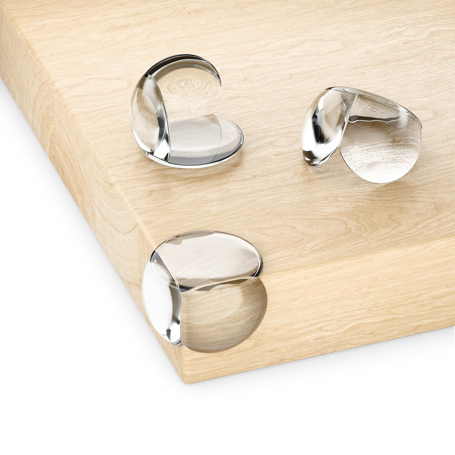 deleyCON 20 Stück Eckenschutz Baby - Selbstklebend Silikon Transparent Weich Rund 20mm x 30mm - Baby Kinder Eckschutz Kantenschutz Tischkantenschutz für Holz, Metall, Tisch, Glastisch UVM.