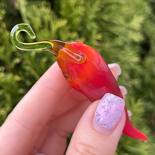 Miniatura 7 de Glass Chili Pepper Figurine – Fused Miniature Sculpture – Collectible Kitchen Ornament – Unique Gift for Chefs, Foodies & Home Décor