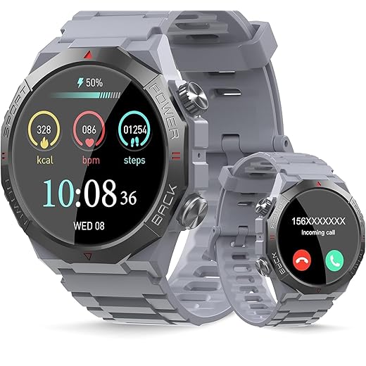 Smart Watch, Smartwatch for Men Women(Answer/Make Calls), 1.39" HD Fitness Watch with 100+ Sports Modes, Heart Rate Monitor/Step Counter, IP68 Waterproof Activity Tracker, Silvery