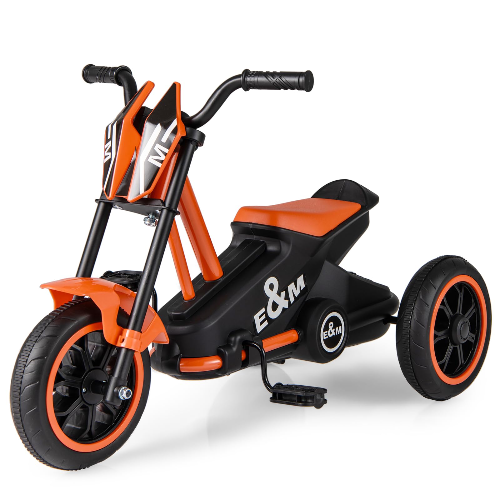 COSTWAY Kids Tricycle, Toddler Trike with Steering Handlebars & Anti-Skid Foot Pedals, 3 Wheels Balance Bike for 3+ Years Old (Orange)