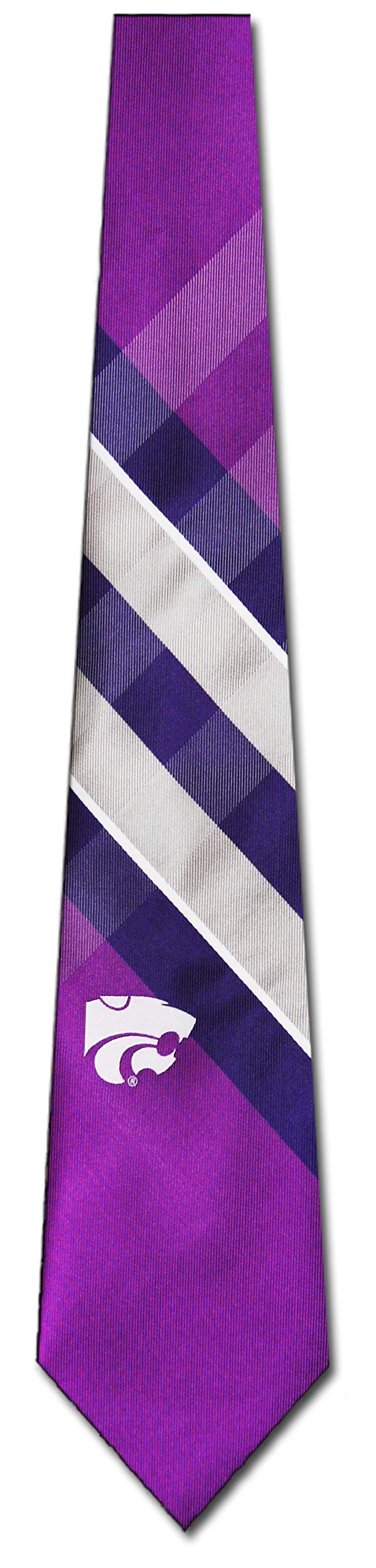 Eagles Wings Kansas State Grid Neck Tie with College Sports Team Logo