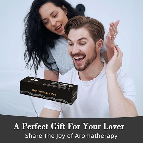 Miniatura 3 de 4 bombas de baño para hombres, bomba de baño grande hecha a mano para baño de burbujas y spa, bombas de baño de aceite esencial orgánico