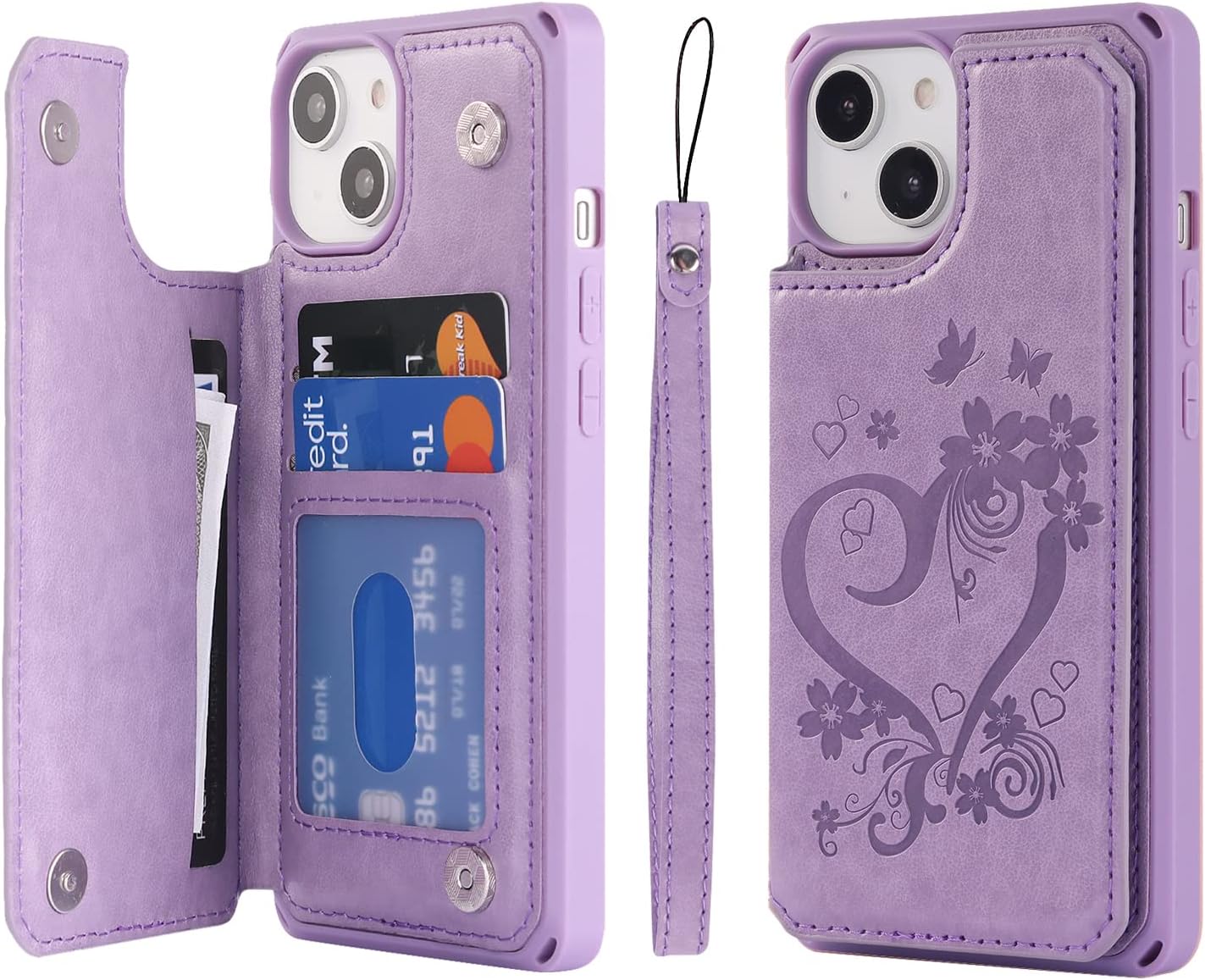 Cavor for iPhone 14 Case with Card Holder,iPhone 14 Wallet