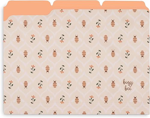 Miniatura 4 de Carpetas de archivos lindas de Steel Mill & Co., juego de 9, organizador de documentos para archivador, archivos decorativos de tamaño carta, abejas