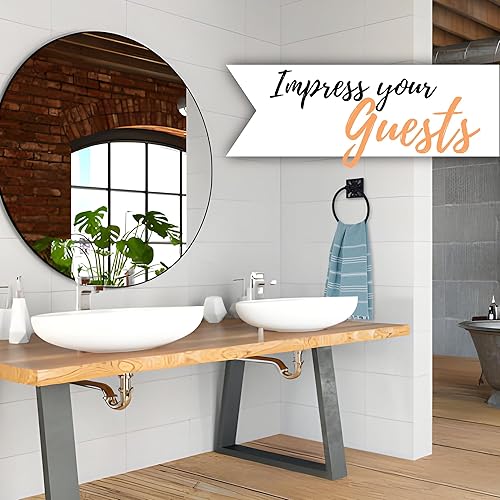 Miniatura 8 de Autumn Alley Toallero de baño  Toallero de mano negro mate  Moderno soporte de pared para baño y cocina, moderno y único juego de accesorios de baño