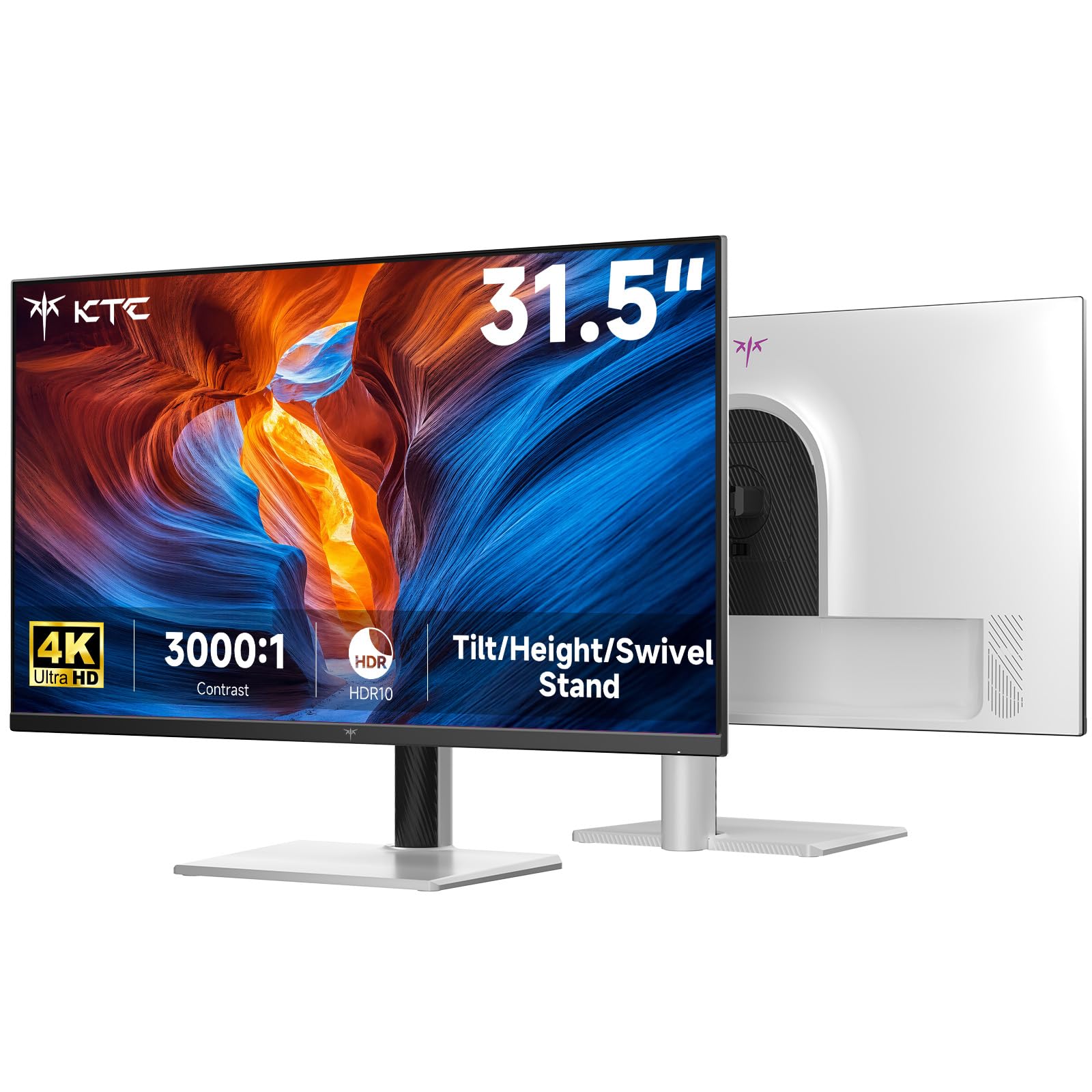 KTC 32 Inch 4K UHD White Computer Monitor