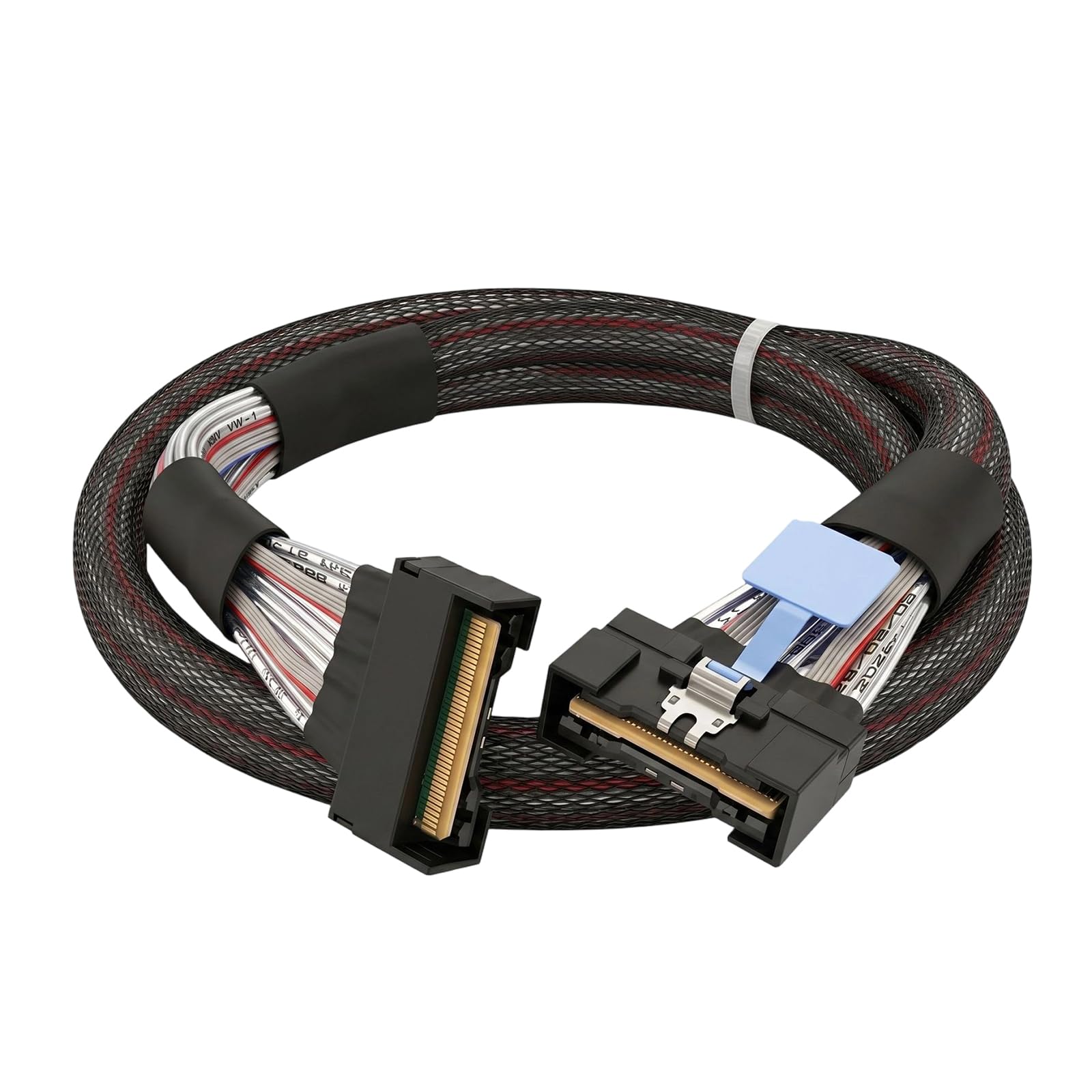 NUEAYMS Cable de datos de servidor SFF-8654 con interfaz MCIO 8X, cable interno de 0, 5 M para transferencia de datos bidireccional en construcciones de hardware de almacenamiento