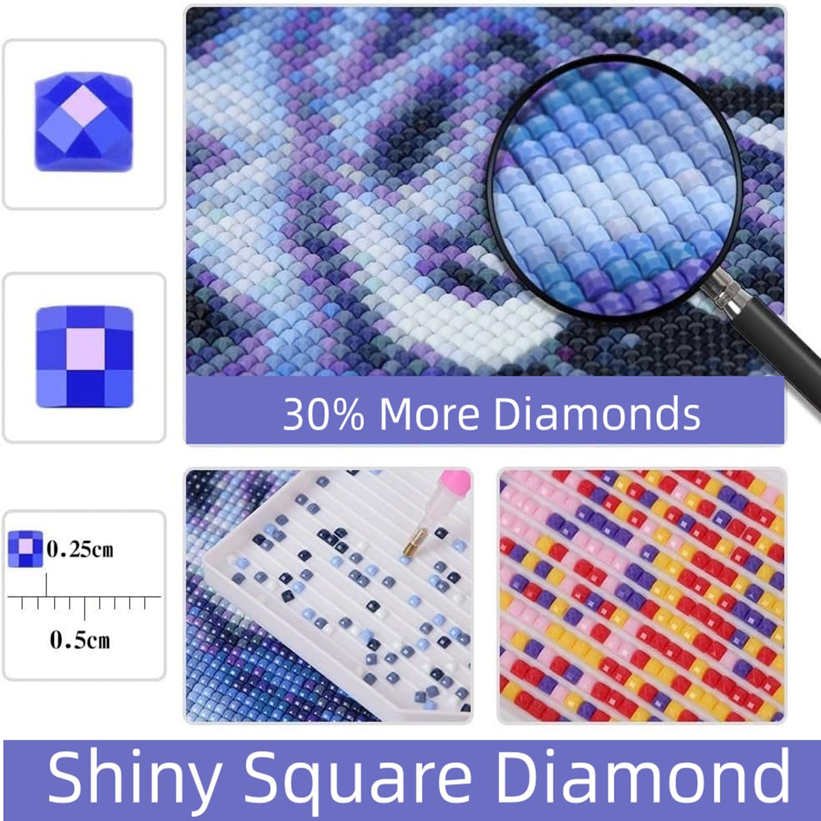 5D Diamond Painting Kits voor volwassenen kinderen, doe-het-zelf diamant kunst borduurwerk ambachten, diamant schilderij nummer strass voor beginners, woondecoratie en ontspanning zonder lijst (30,5 x 40,6 cm