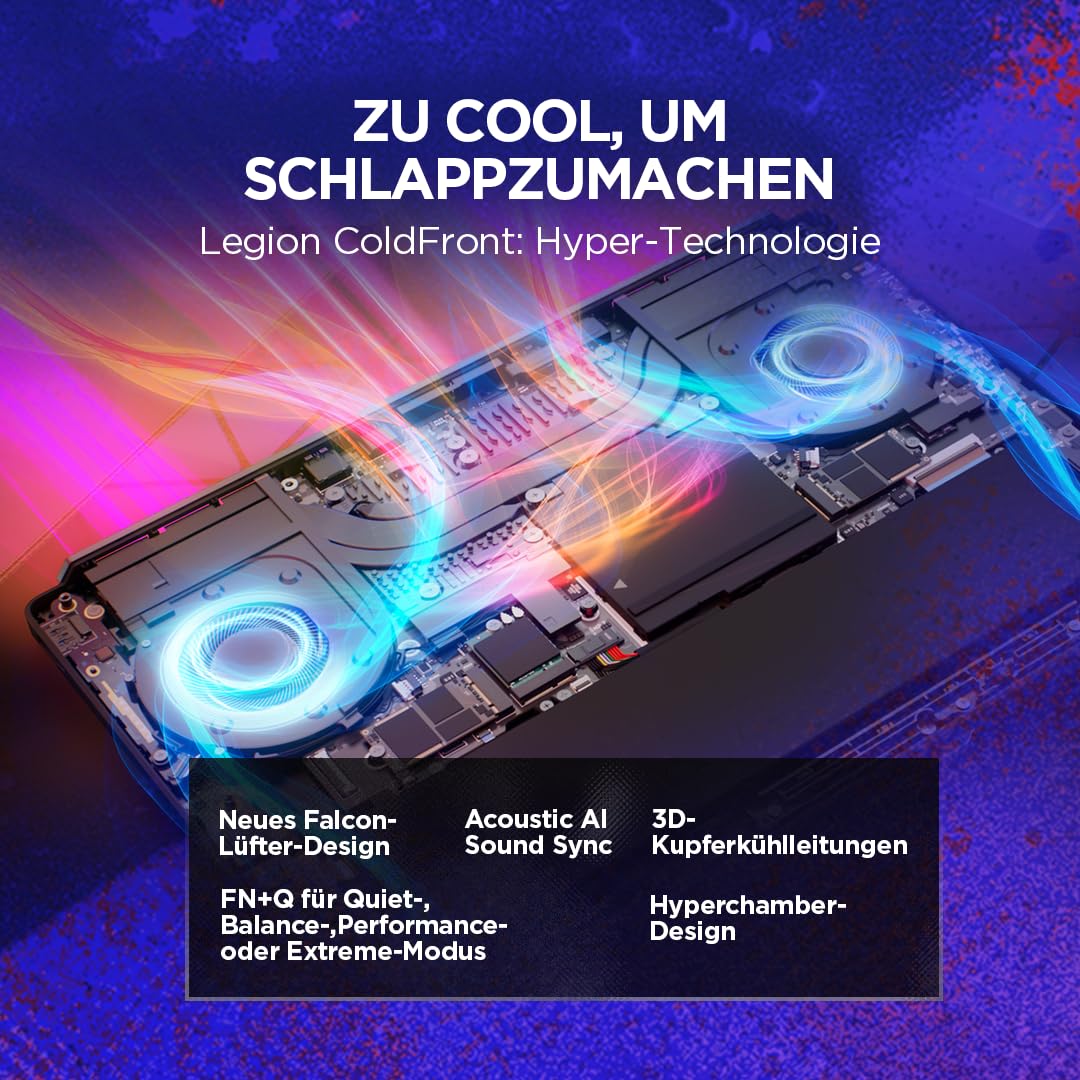 Lenovo Legion 5i Gaming AI Laptop | 15.3" WQXGA OLED 165Hz | Intel Core Ultra 7 356H | 32GB RAM | 1TB SSD | NVIDIA GeForce RTX 5060 | Windows 11 | QWERTZ | Schwarz | 3 Monate GamePass