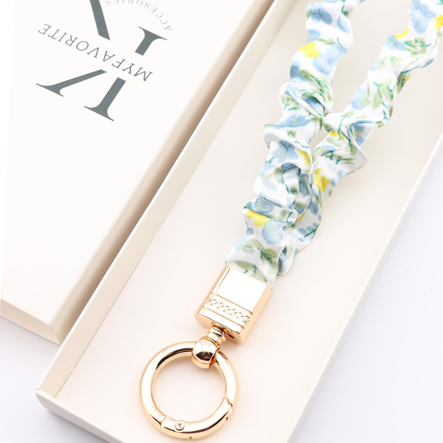 Teacher Scrunchie Lanyard for ID Badge, Thin Stretchy Elastic Neck Keychain, Cute Hands Free Accessory for School - Image 6