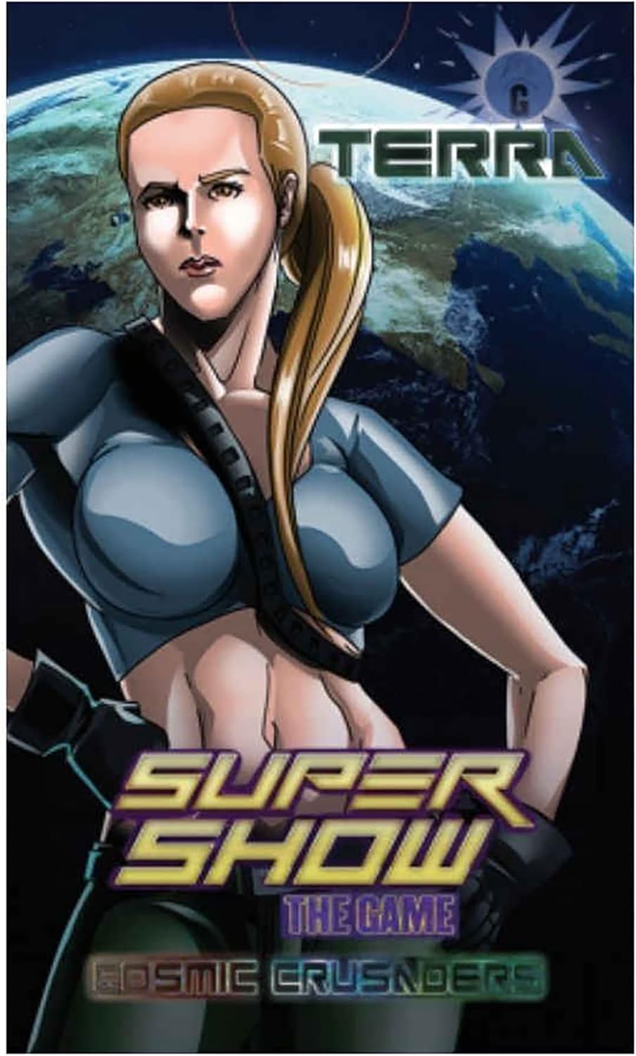GTS Distribution Supershow Cosmic Crusader: Terra - Wrestling Card and Dice Game. SRG Structure Deck. Ages 12+, 2-6 Players, 10 Min Game Play