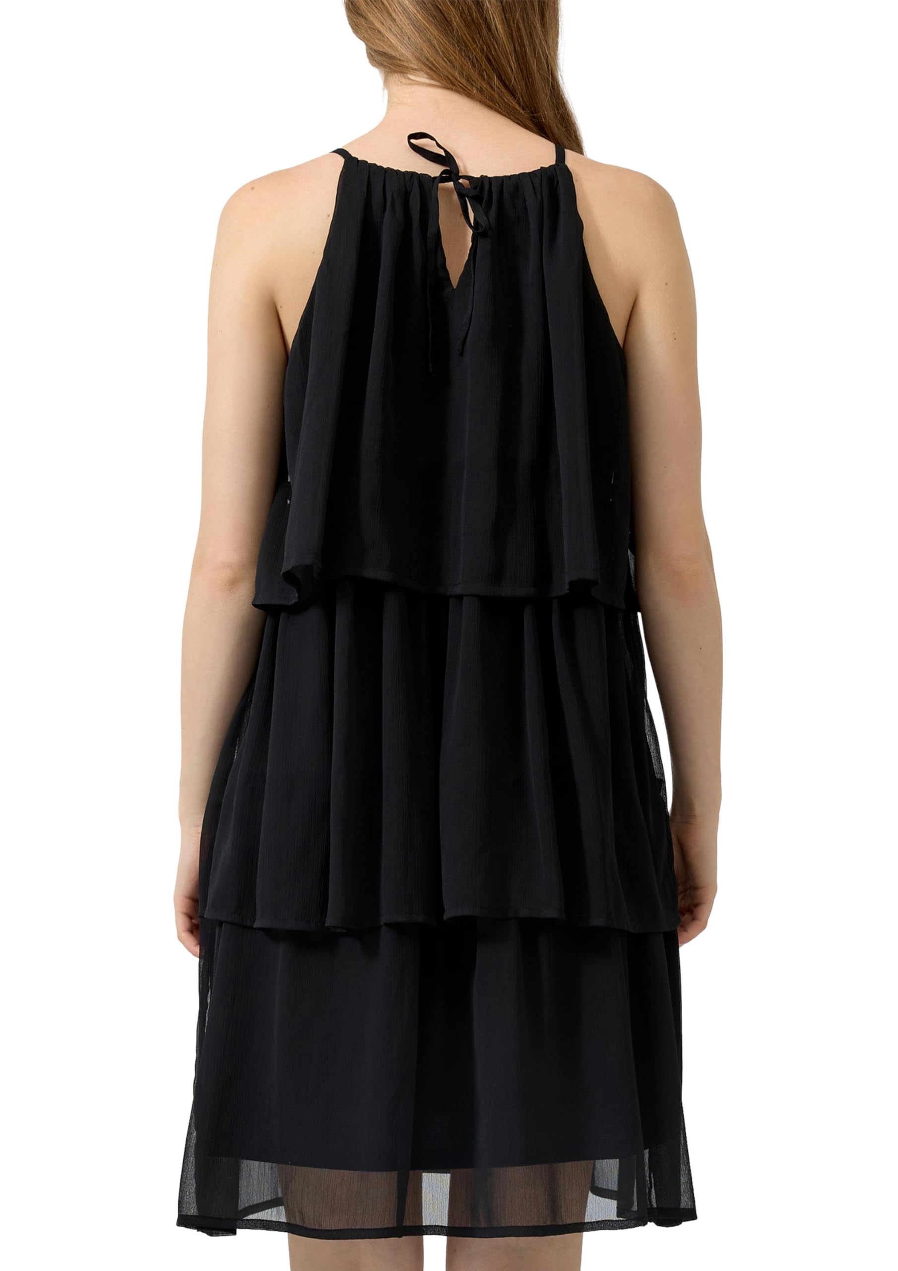 QS 2179803 Robe en Mousseline avec Volants Femme